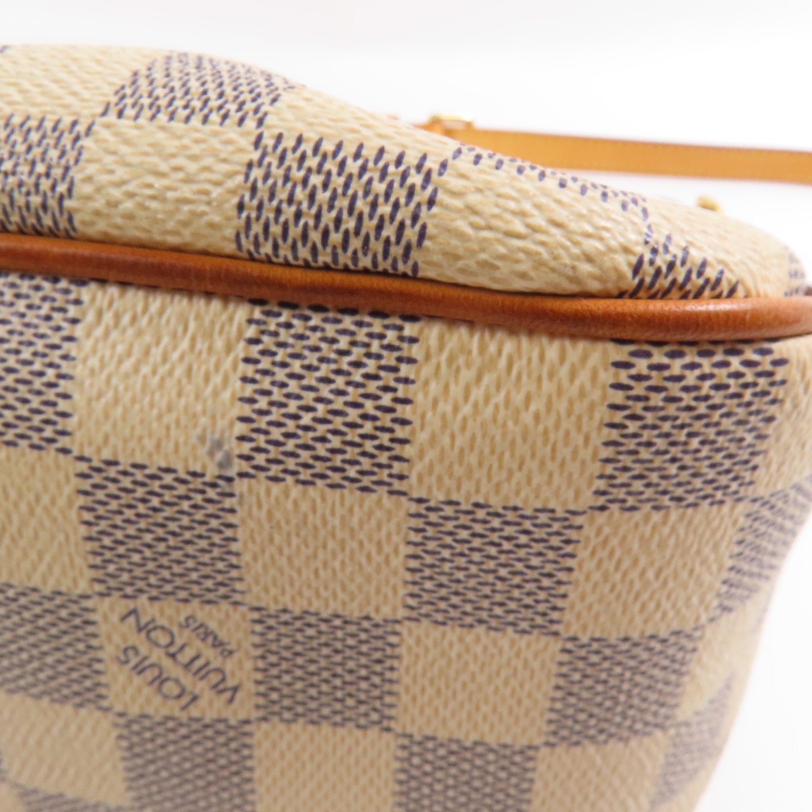 LOUIS VUITTON Damier Azur Siracusa PM金扣肩背袋