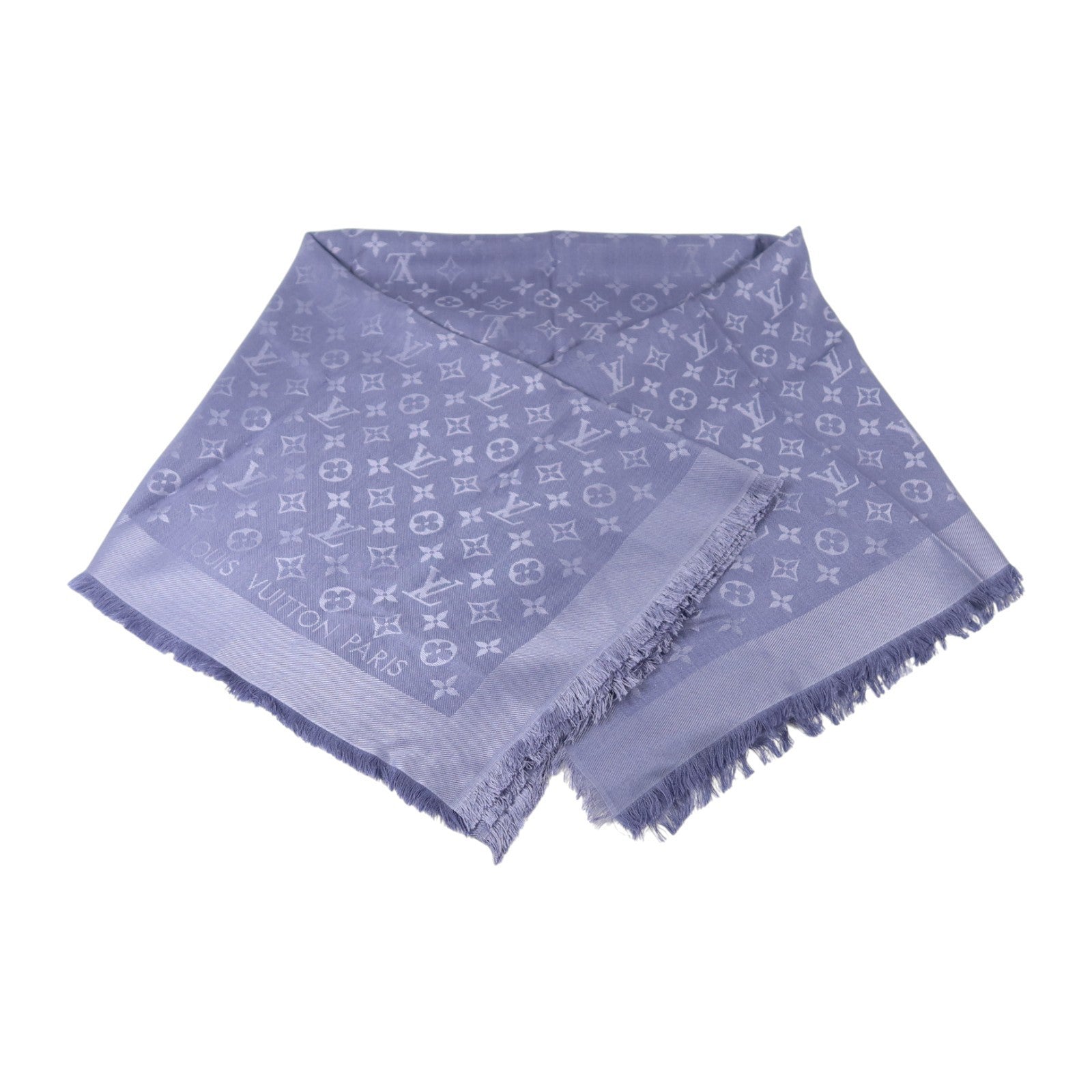 LOUIS VUITTON 絲質/羊毛Monogram Scarf 142.5x142.5絲巾