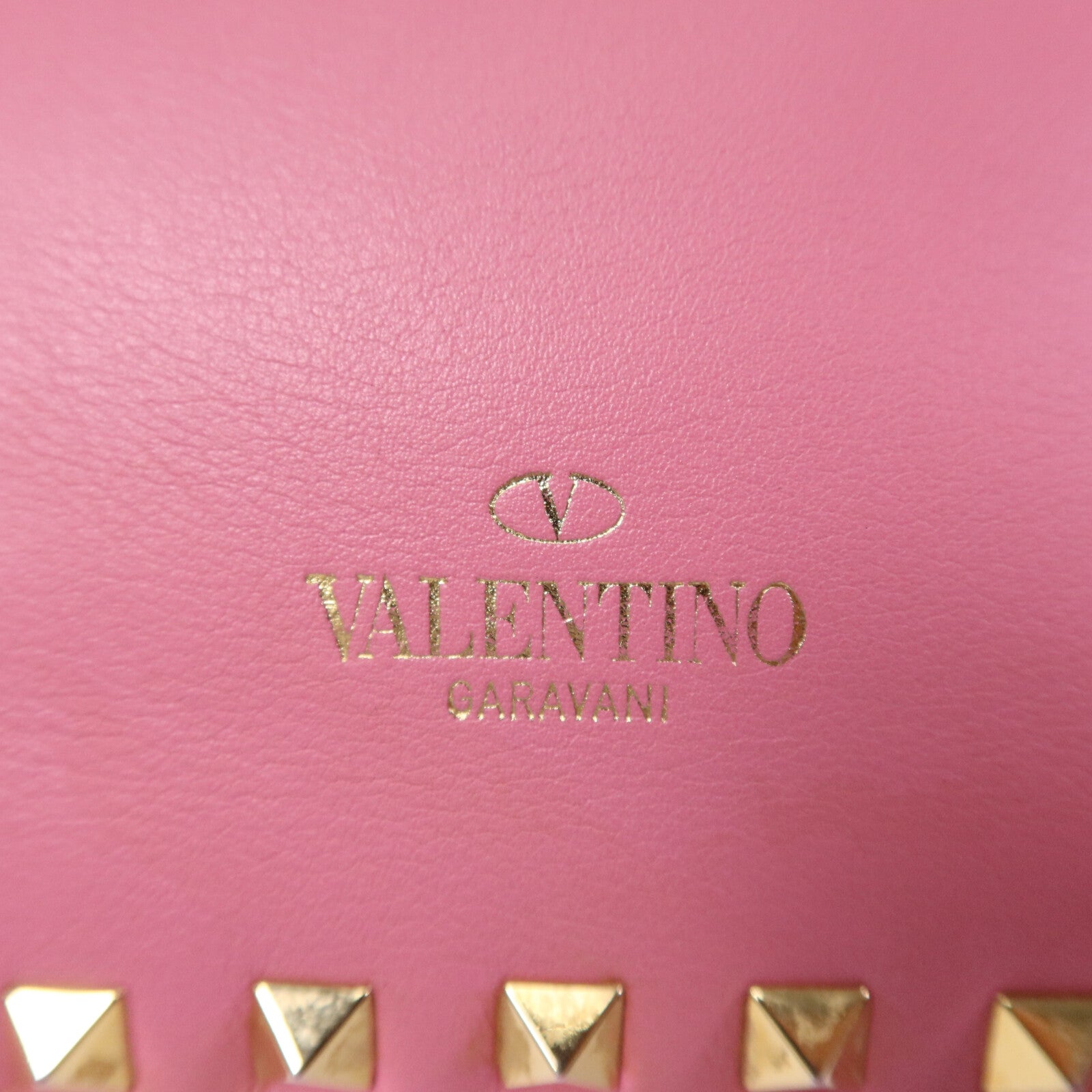 Valentino 【激減優惠】牛皮皮革Rockstud 2Way Bag金扣鏈帶手挽肩背兩用袋