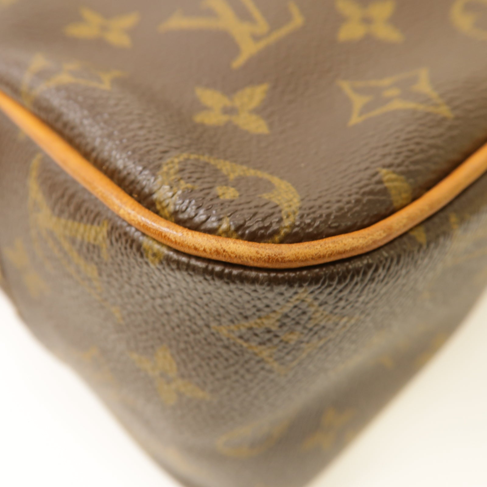 LOUIS VUITTON Monogram Cite MM金扣肩背袋棕色