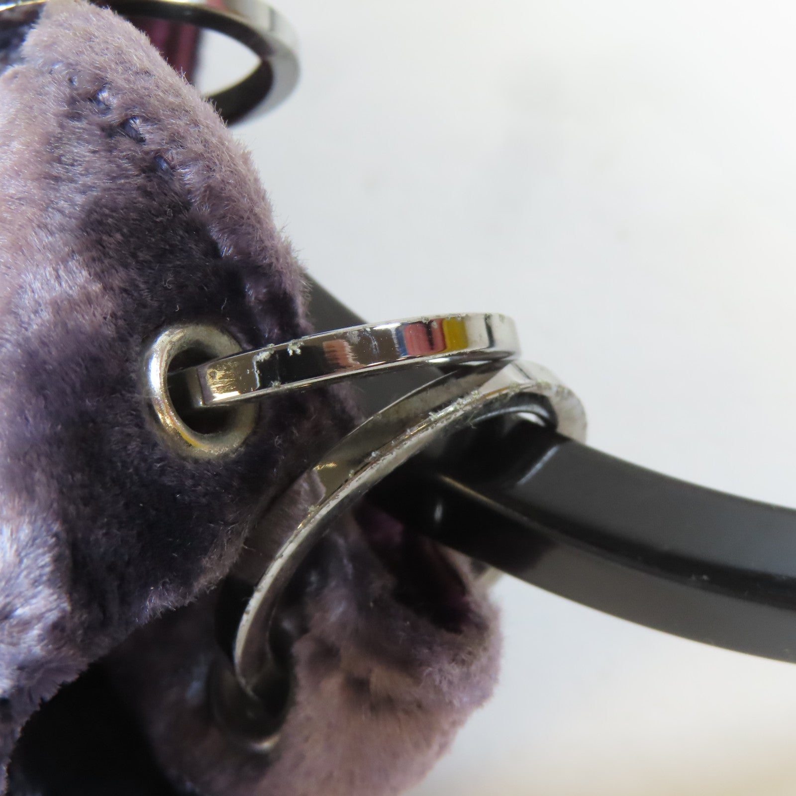 GUCCI 天鵝絨Hand Bag銀扣手挽袋紫色