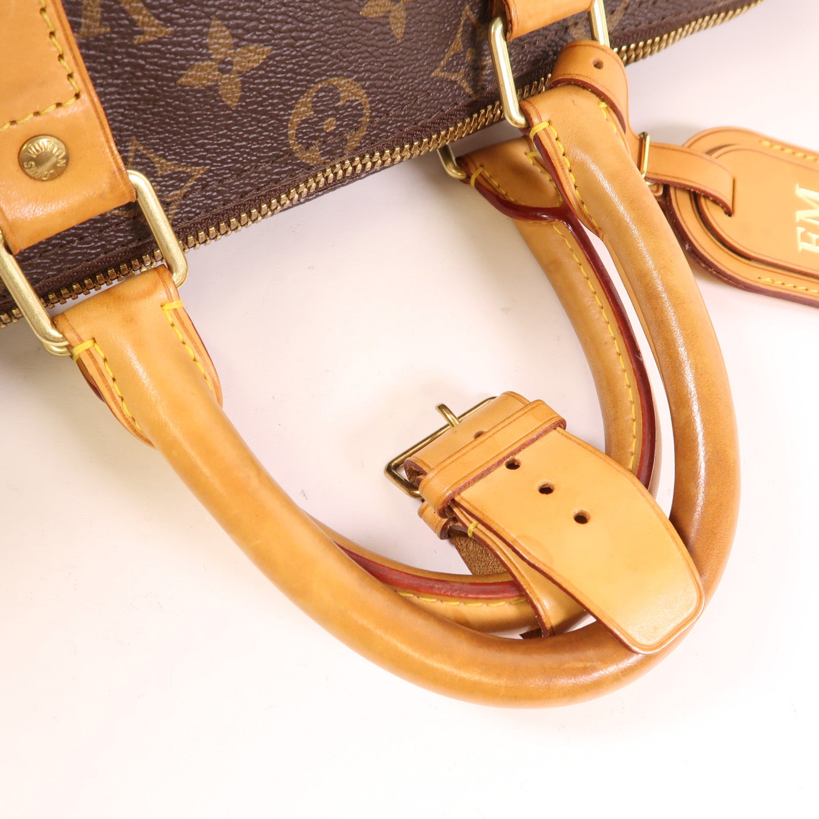 LOUIS VUITTON LV GHW Keepall 45 Travel Boston Hand Bag M41428 Monogram Brown