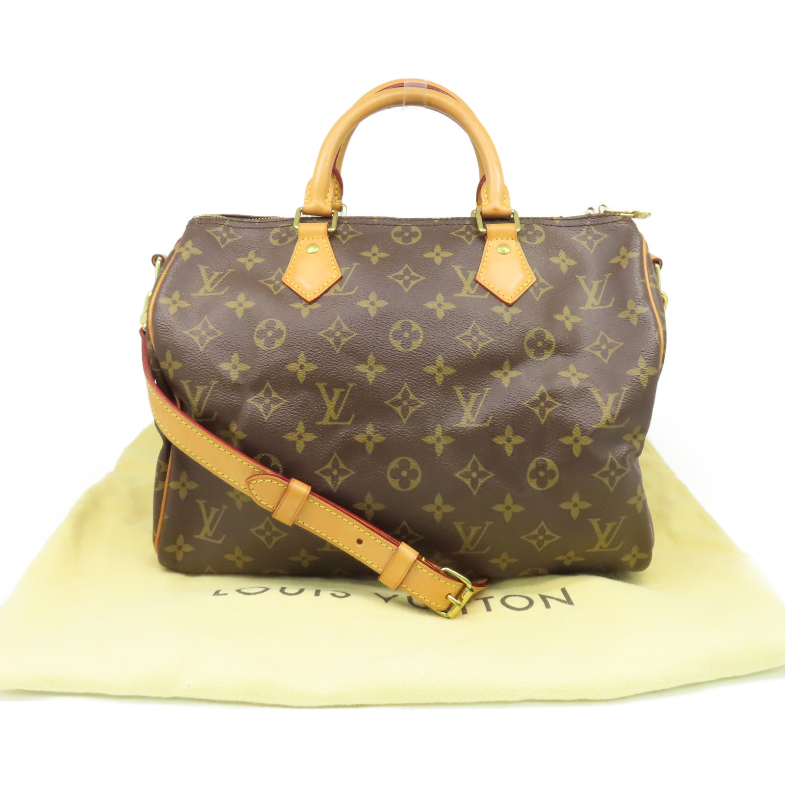 LOUIS VUITTON 【激減優惠】Monogram Speedy Bandouliere 30 2Way  Hand Bag金扣手挽肩背兩用袋啡色