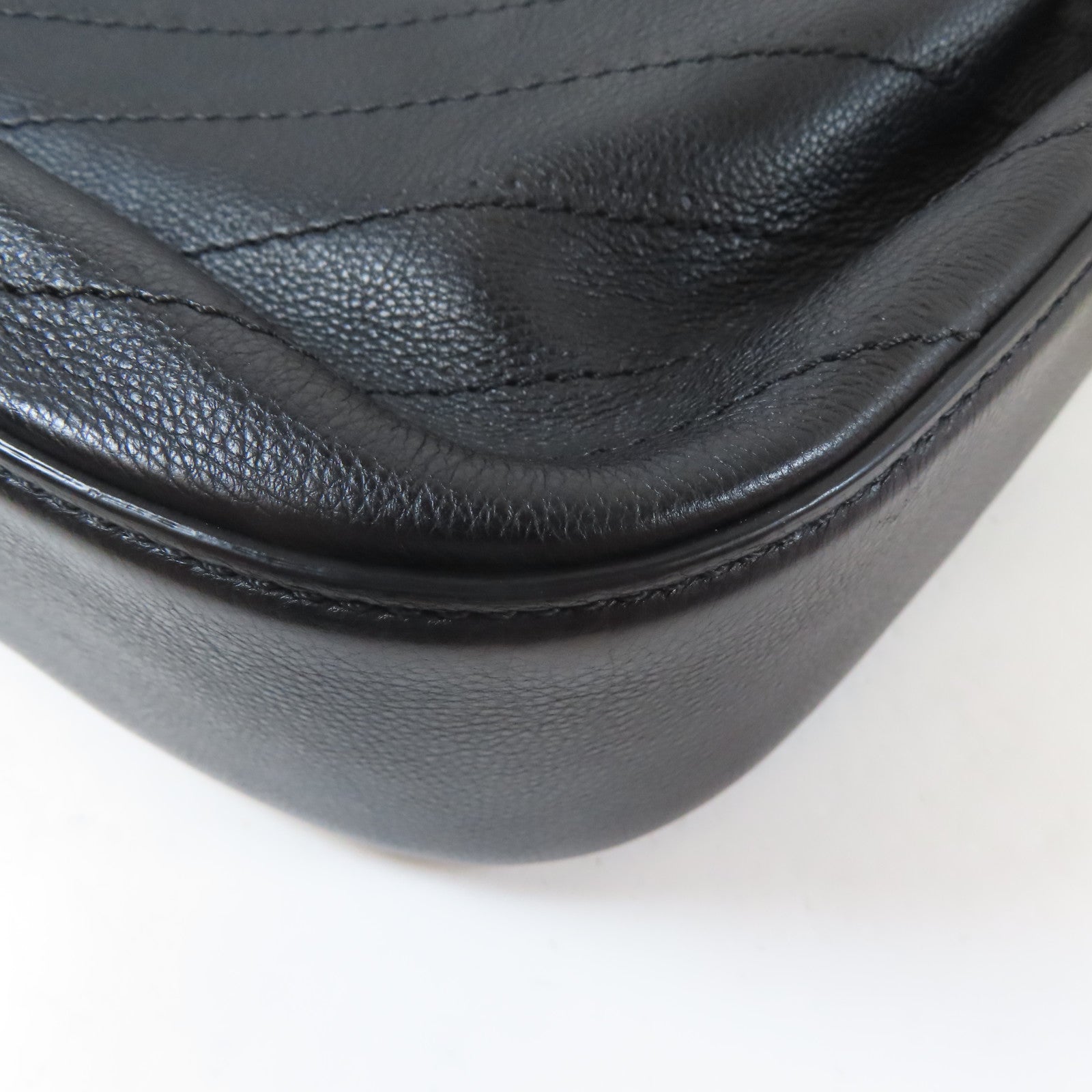 CHANEL 【激減優惠】菱格牛皮皮革2way Shoulder Bag金扣鏈帶手挽肩背兩用袋黑色