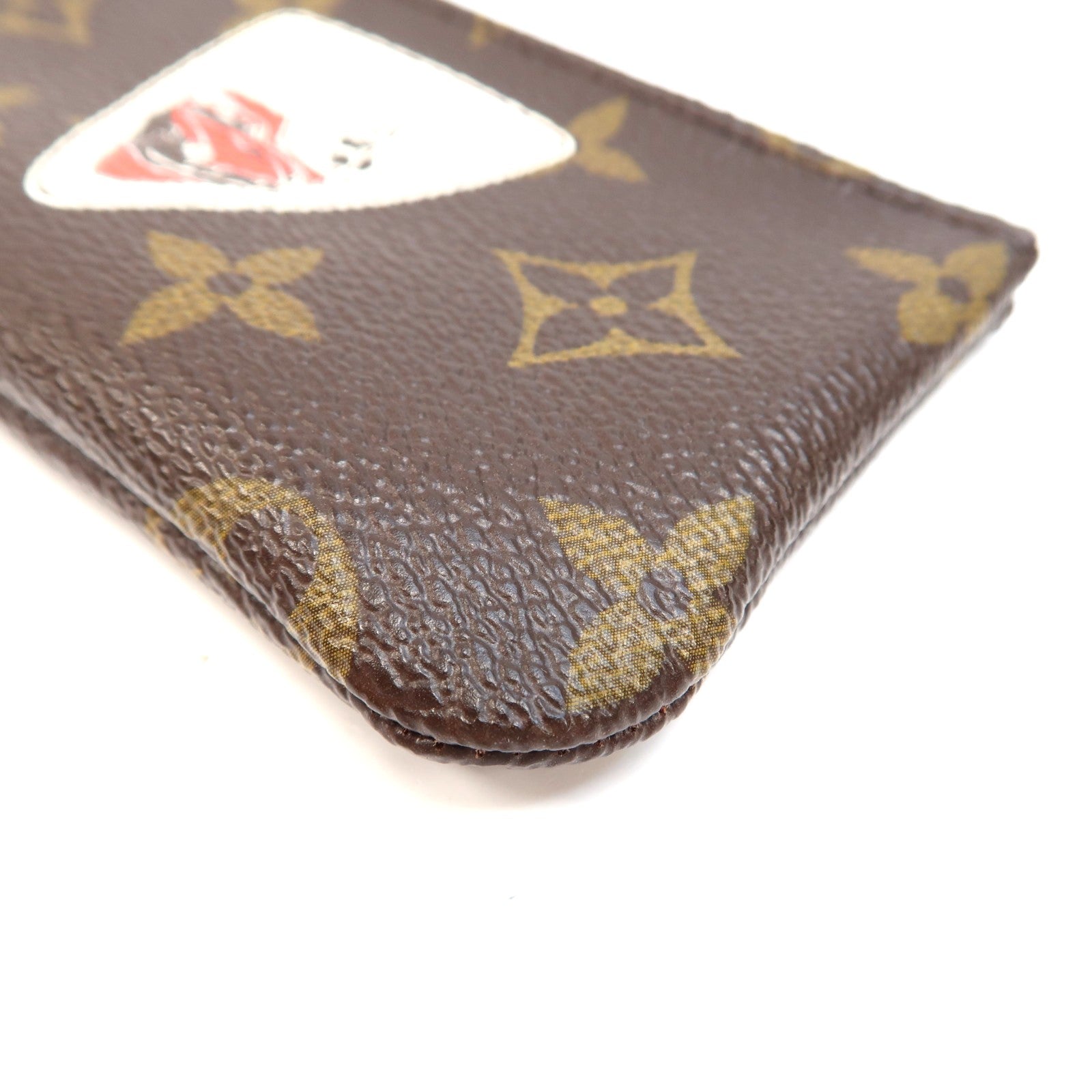 LOUIS VUITTON Monogram Coin Case金扣零錢包棕色