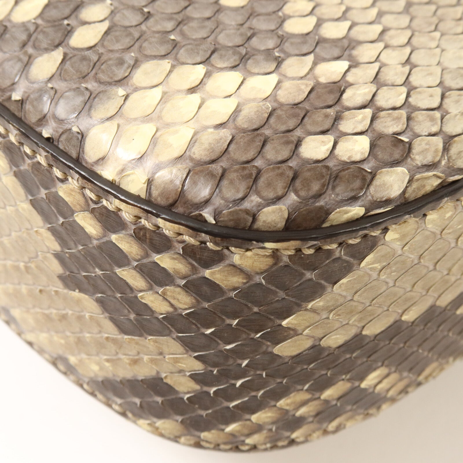 GUCCI 蛇皮皮革Lady Web Small手挽肩背兩用袋