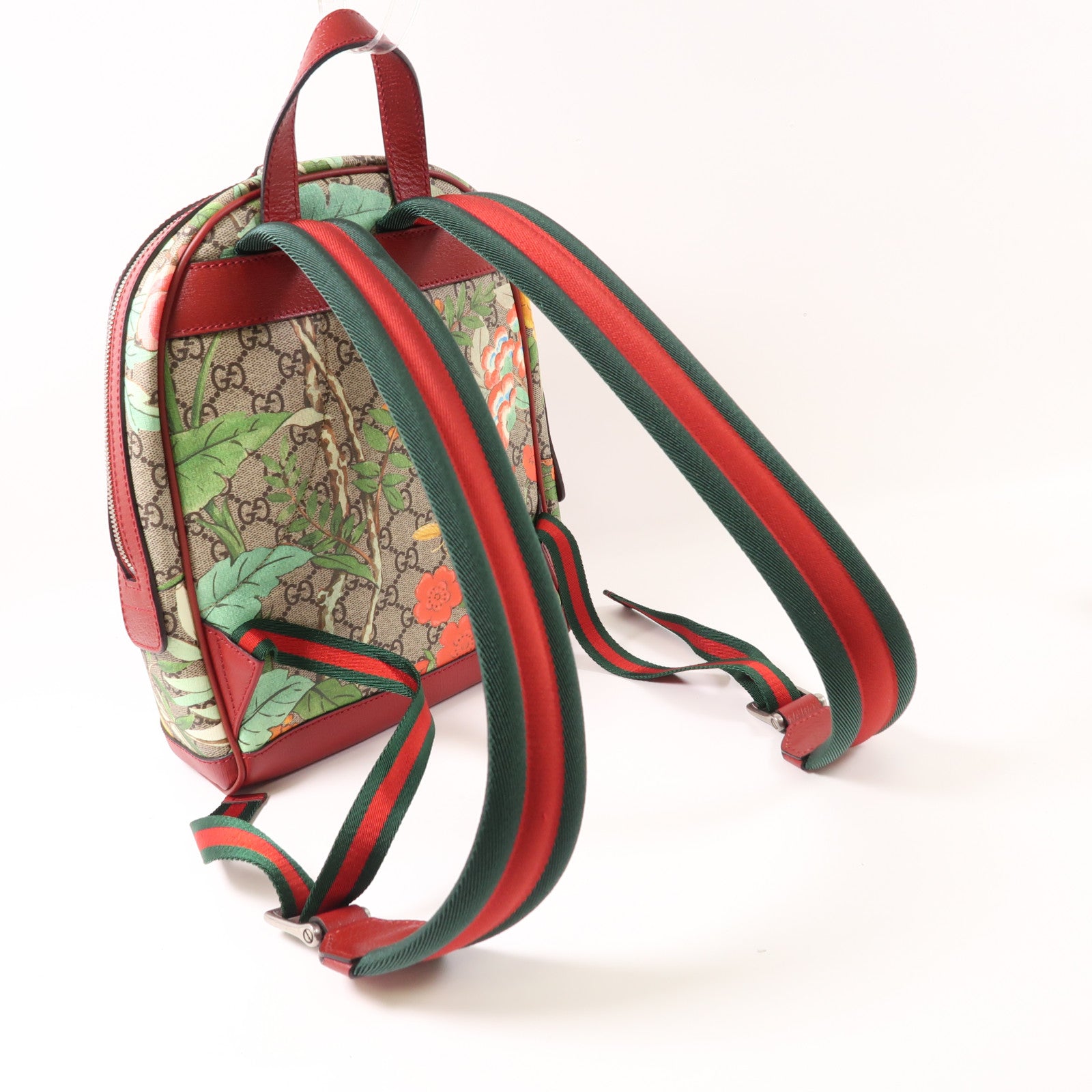 GUCCI 塗層帆布Backpack銀扣背包