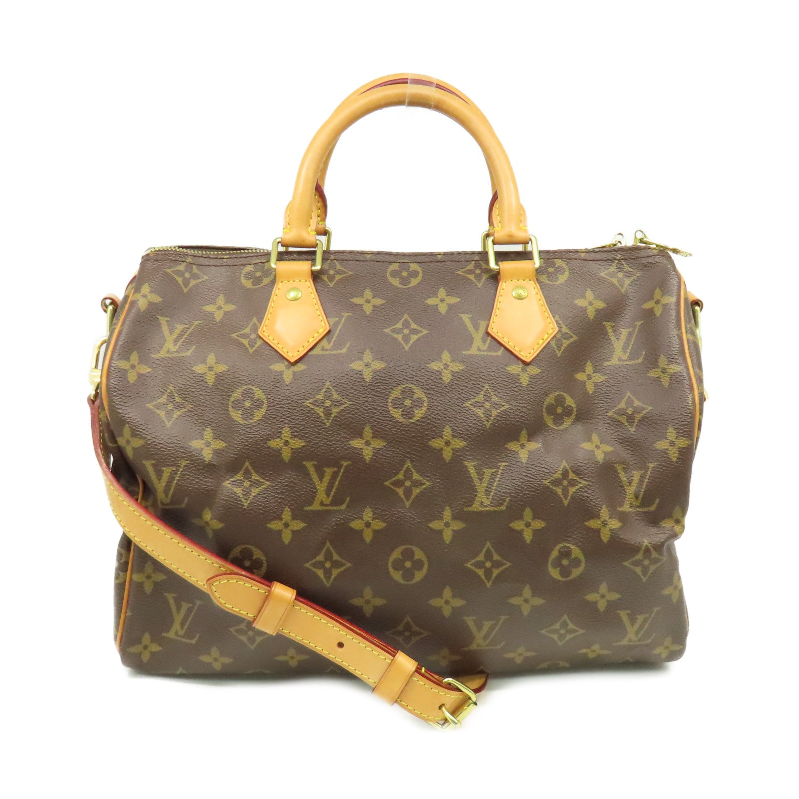 LOUIS VUITTON 【激減優惠】Monogram Speedy Bandouliere 30 2Way  Hand Bag金扣手挽肩背兩用袋啡色