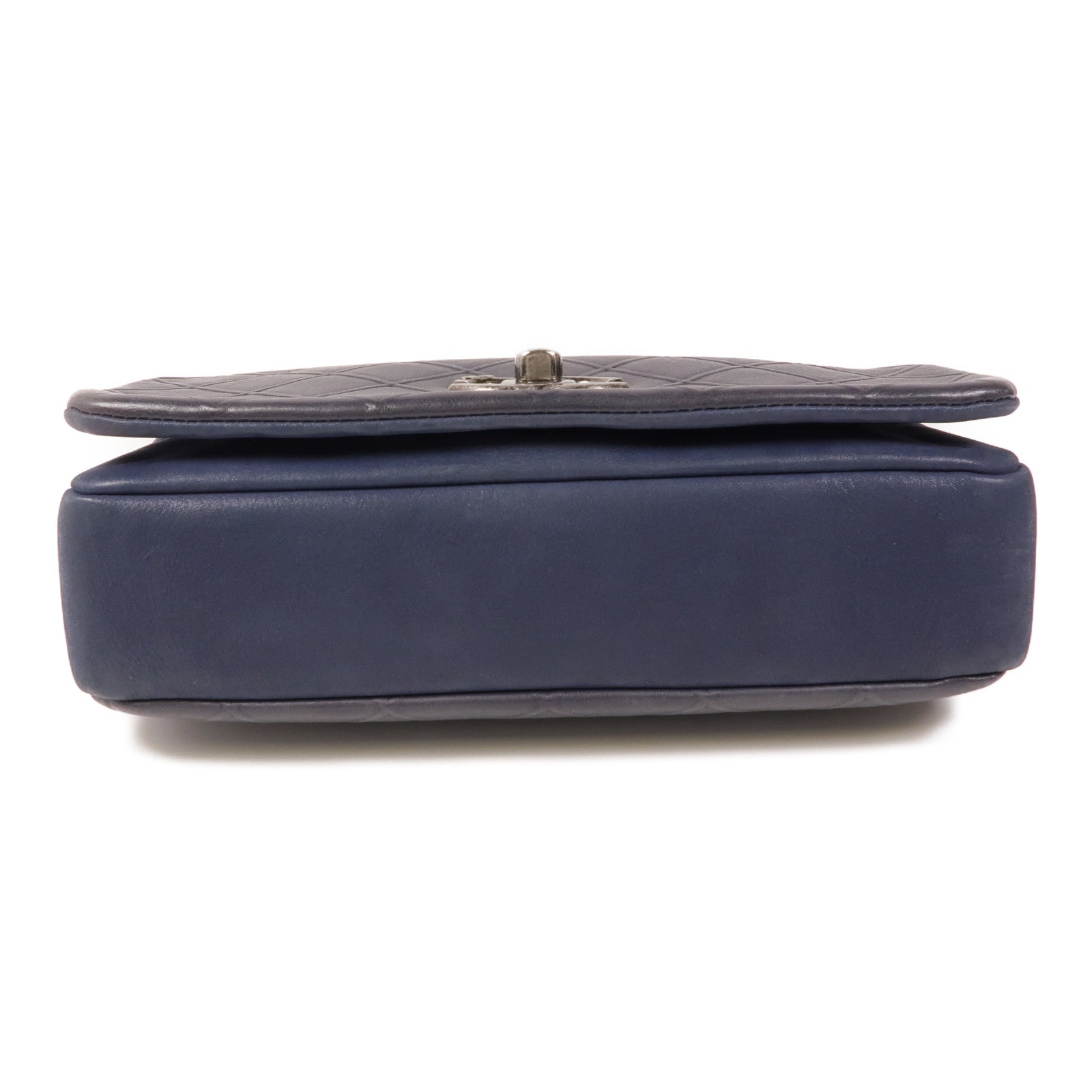 CHANEL 牛皮皮革Chain Shoulder Bag銀扣鏈帶肩背袋