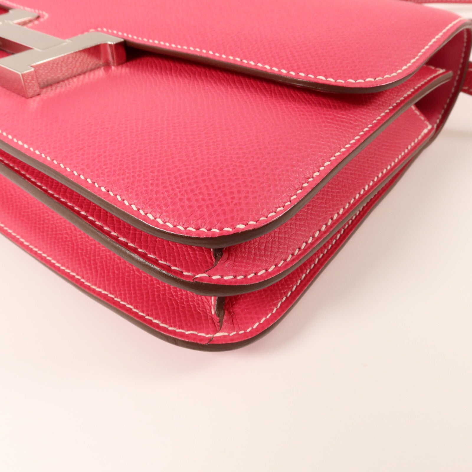 HERMES Epsom皮革Constance Elan肩背袋Rose Tyrien