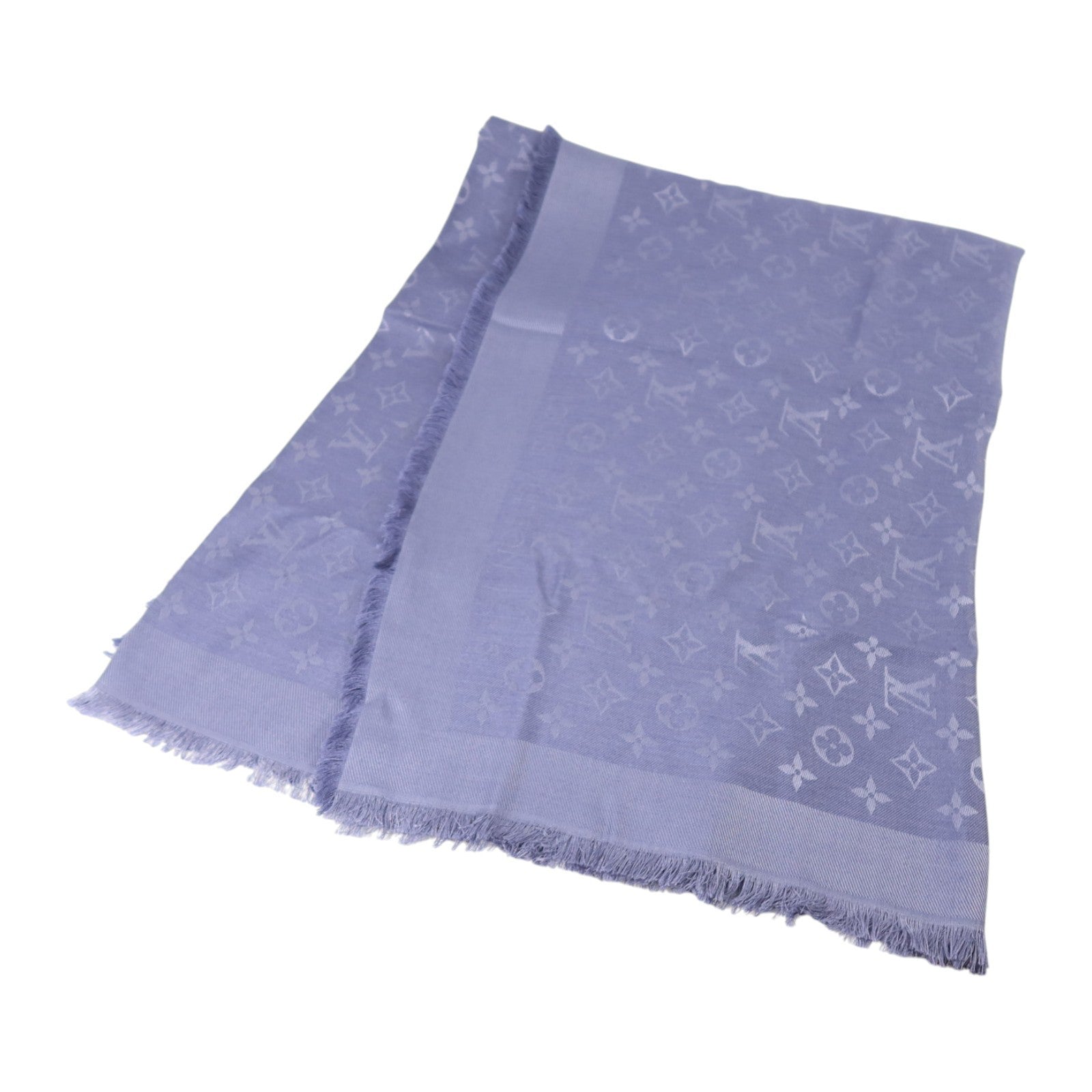 LOUIS VUITTON 絲質/羊毛Monogram Scarf 142.5x142.5絲巾