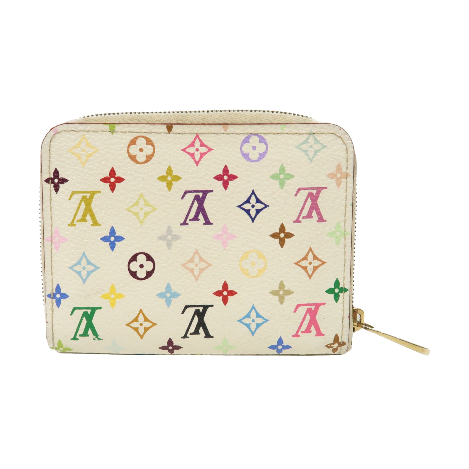 LOUIS VUITTON Monogram Multicolore Coin Case金扣零錢包白色/彩色