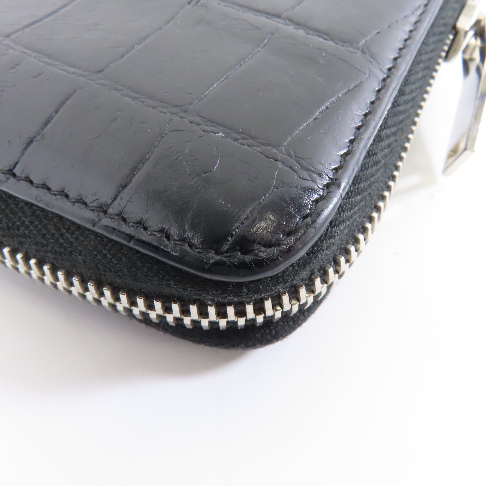 SAINT LAURENT 牛皮皮革Long Wallet銀扣長錢包黑色
