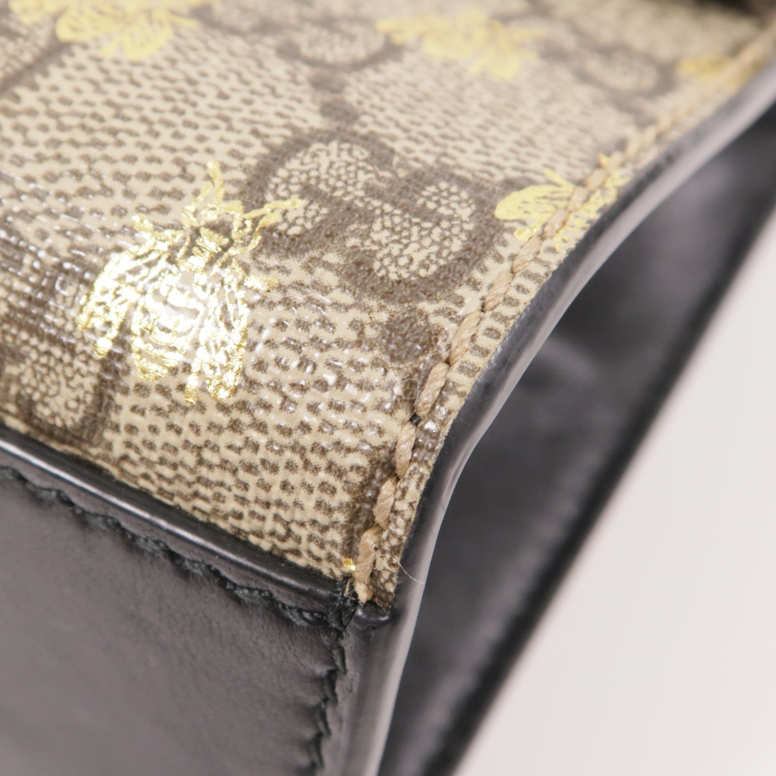 GUCCI 塗層帆布Padlock金扣鏈帶肩背袋