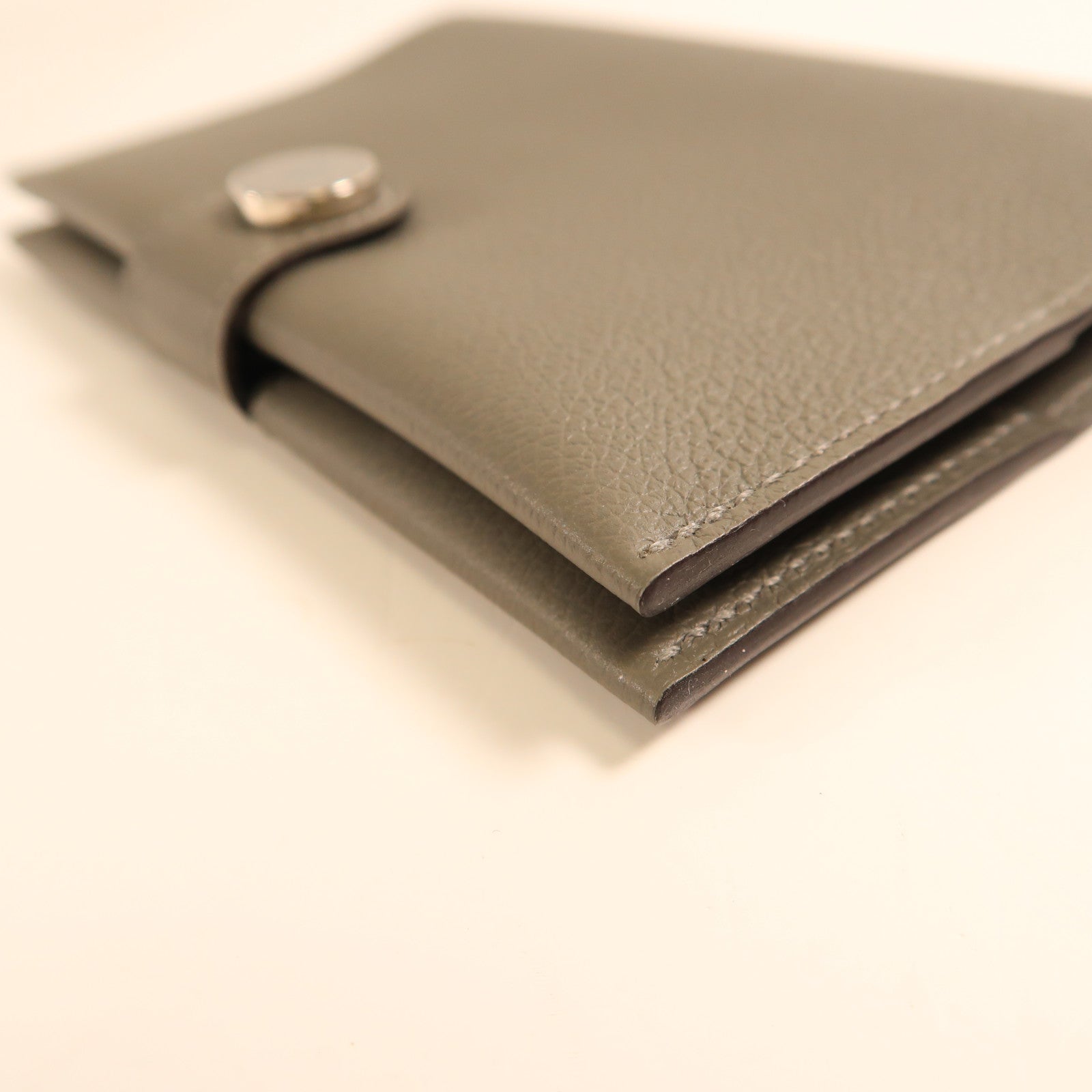 HERMES 【激減優惠】Evercolor皮革R.M.S Passport Holder護照套Gris Meyer