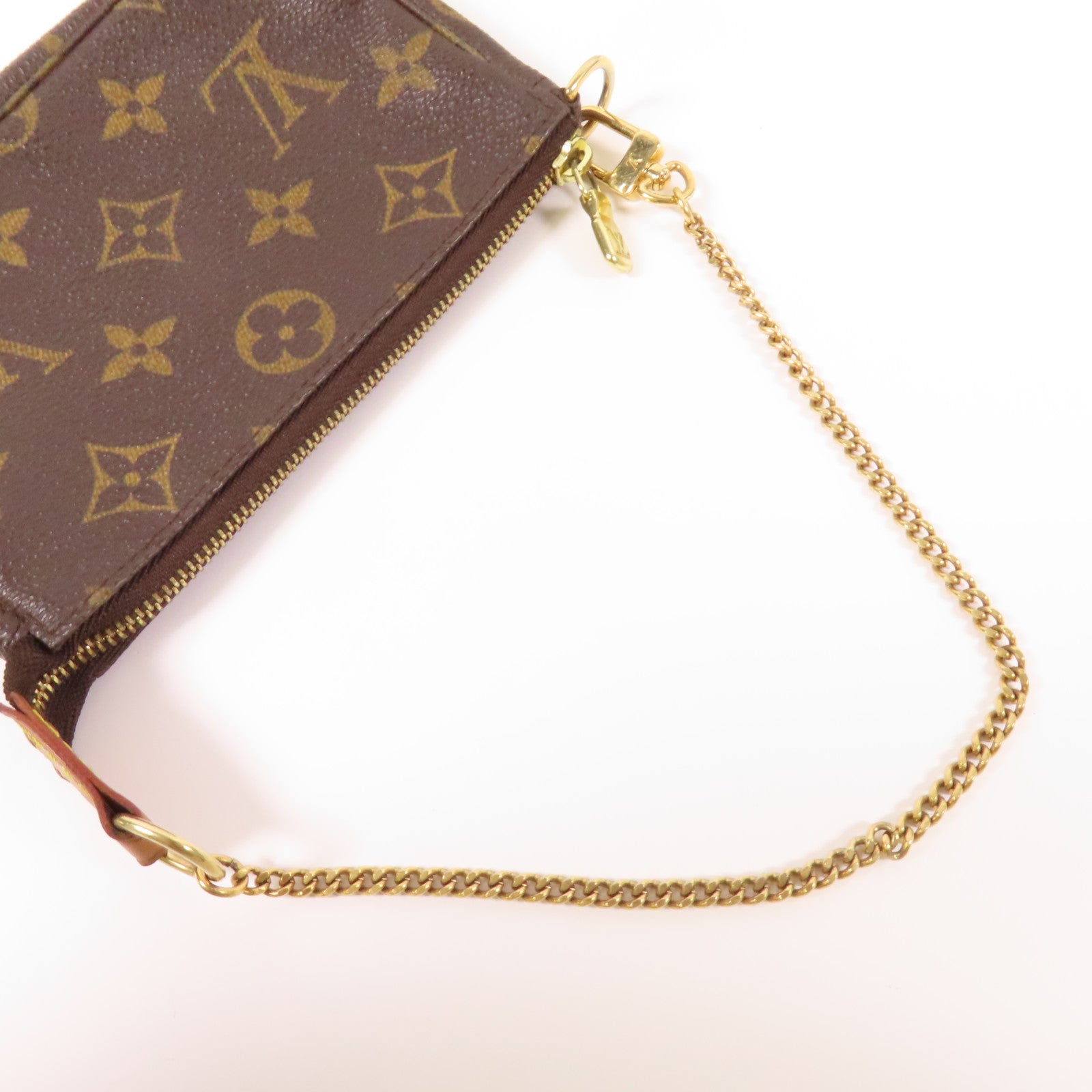 LOUIS VUITTON LV GHW Mini Pochette Accessoires Handbag M58009 Monogram Brown
