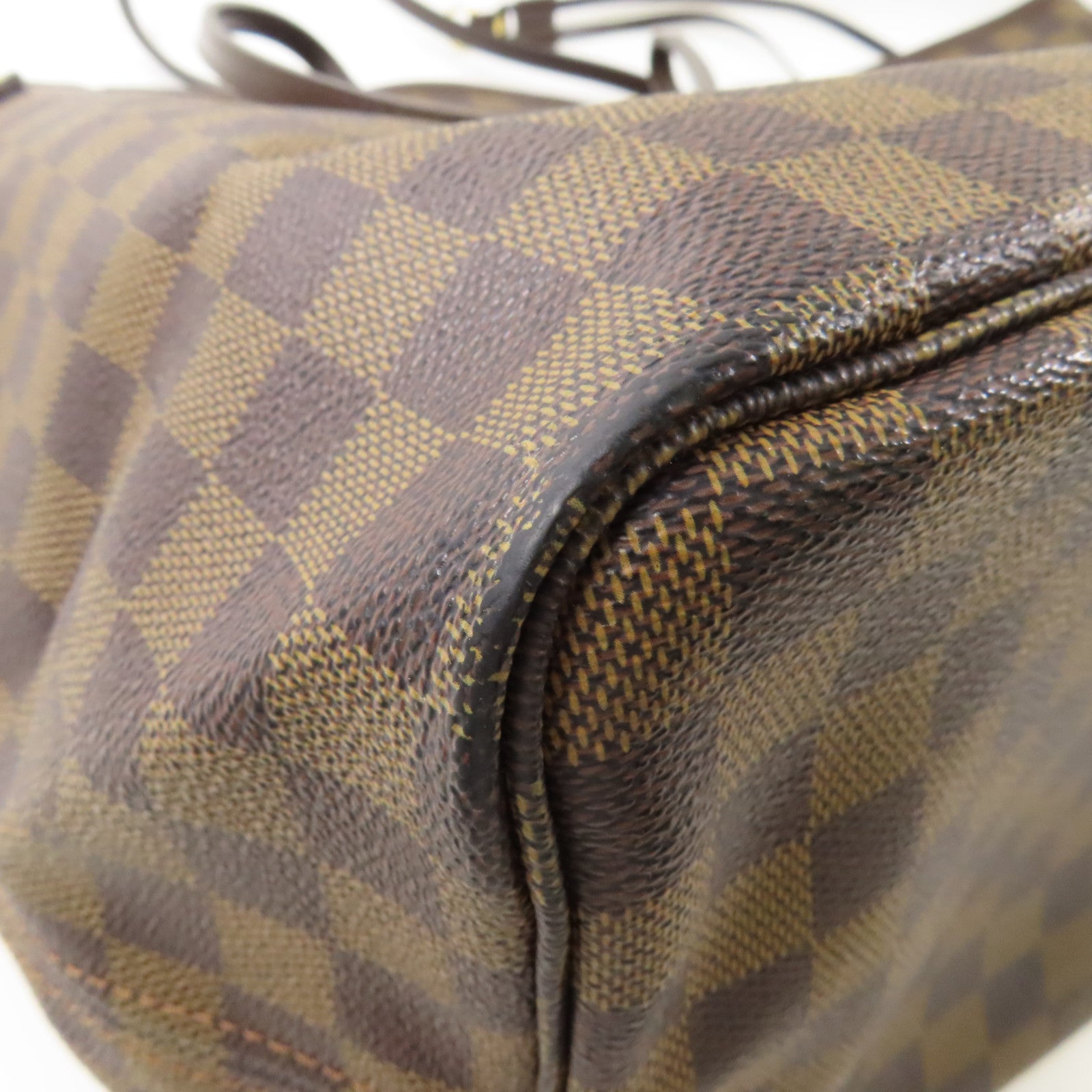 LOUIS VUITTON Damier Neverfull GM金扣手挽袋