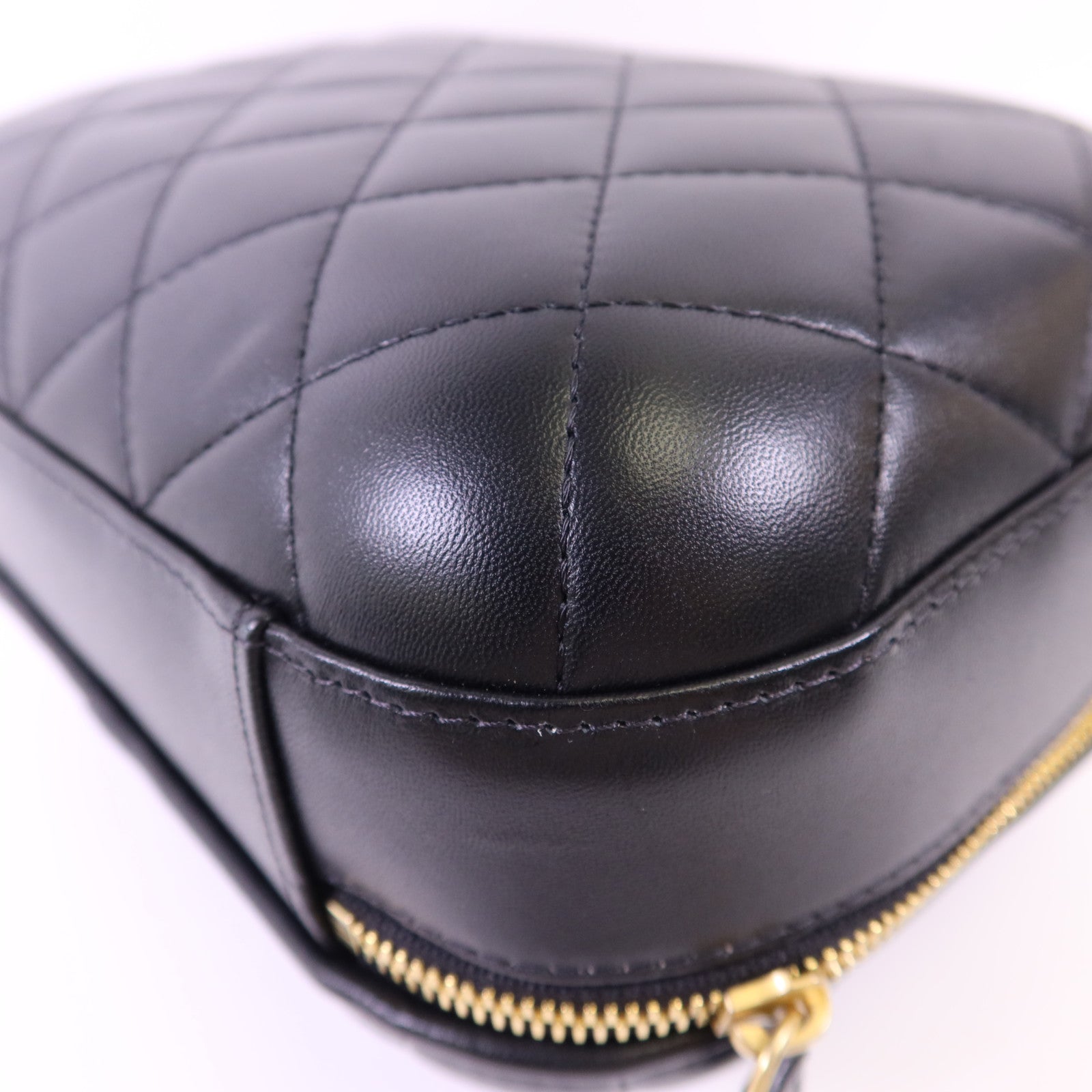 CHANEL 牛皮皮革CC Bubble Top Handle Vanity Case金扣手挽肩背兩用袋