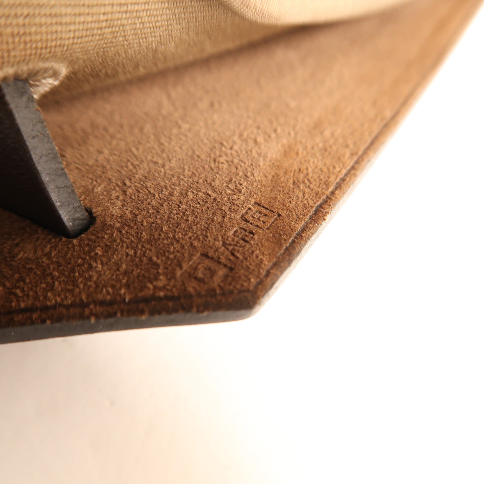 HERMES 帆布Herbag PM銀扣手挽肩背兩用袋Etoupe