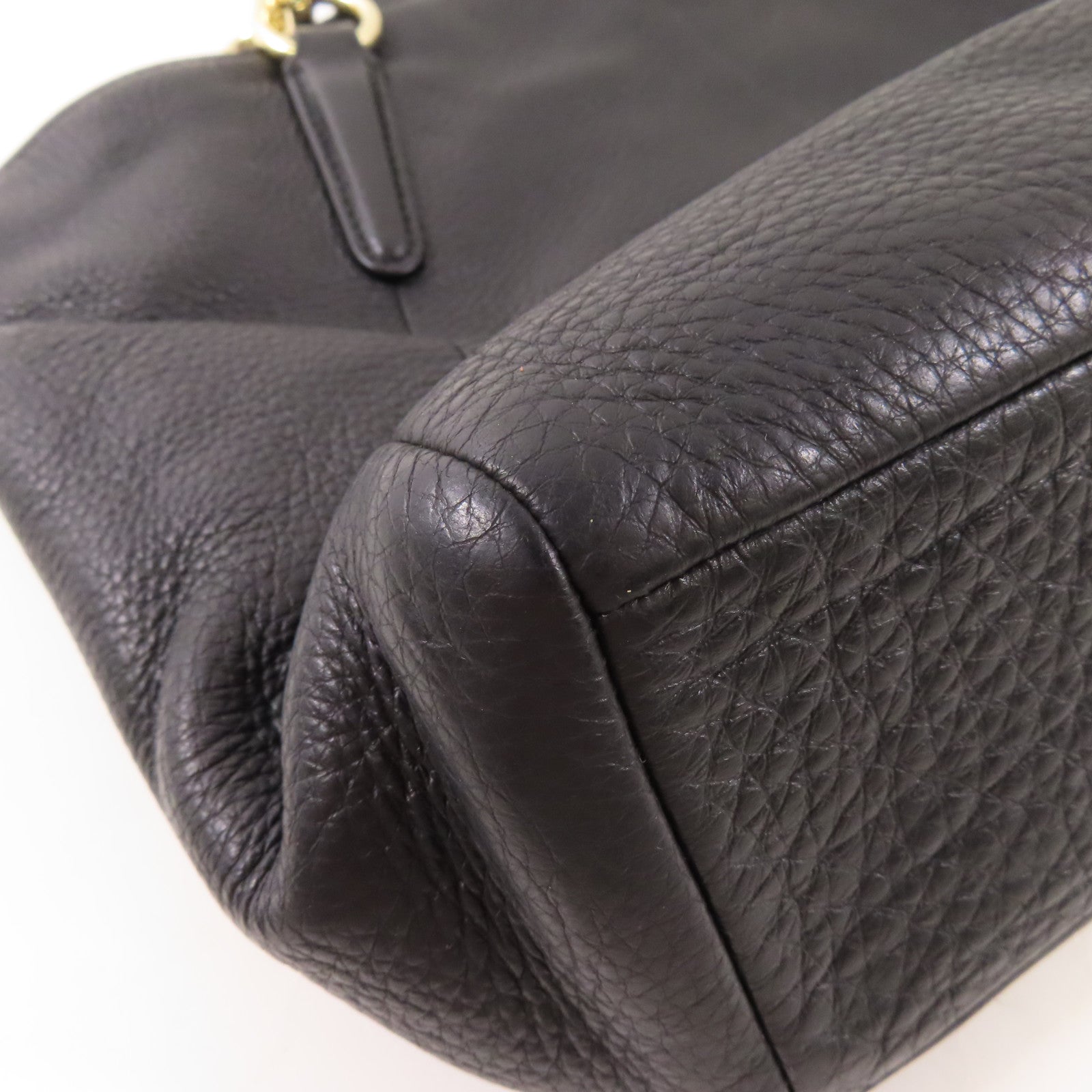 COACH 牛皮皮革Handbag金扣手挽袋