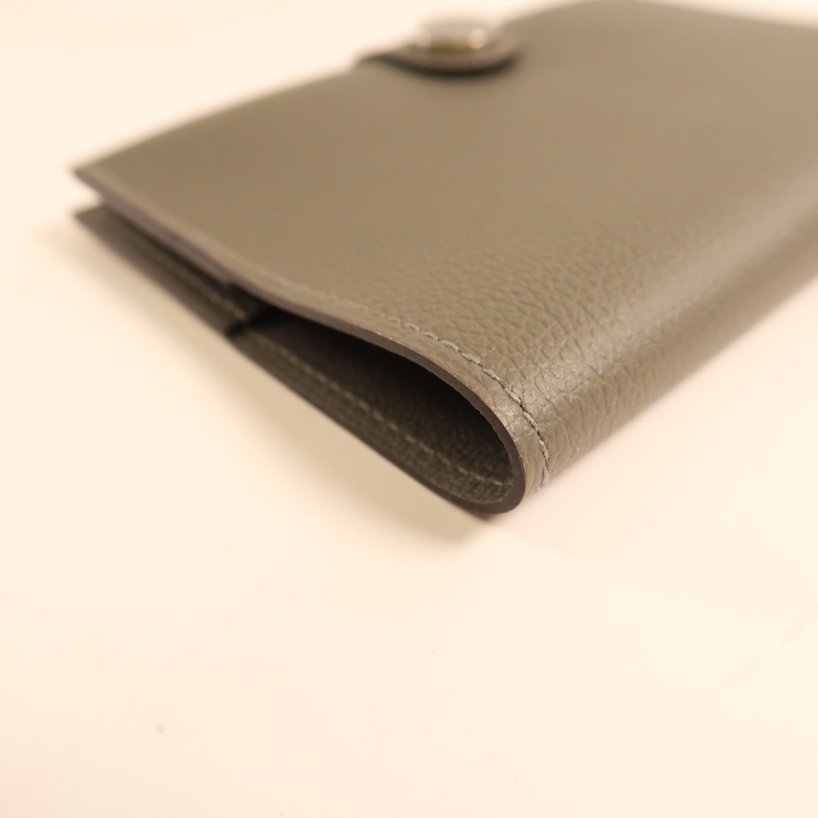 HERMES 【激減優惠】Evercolor皮革R.M.S Passport Holder護照套Gris Meyer