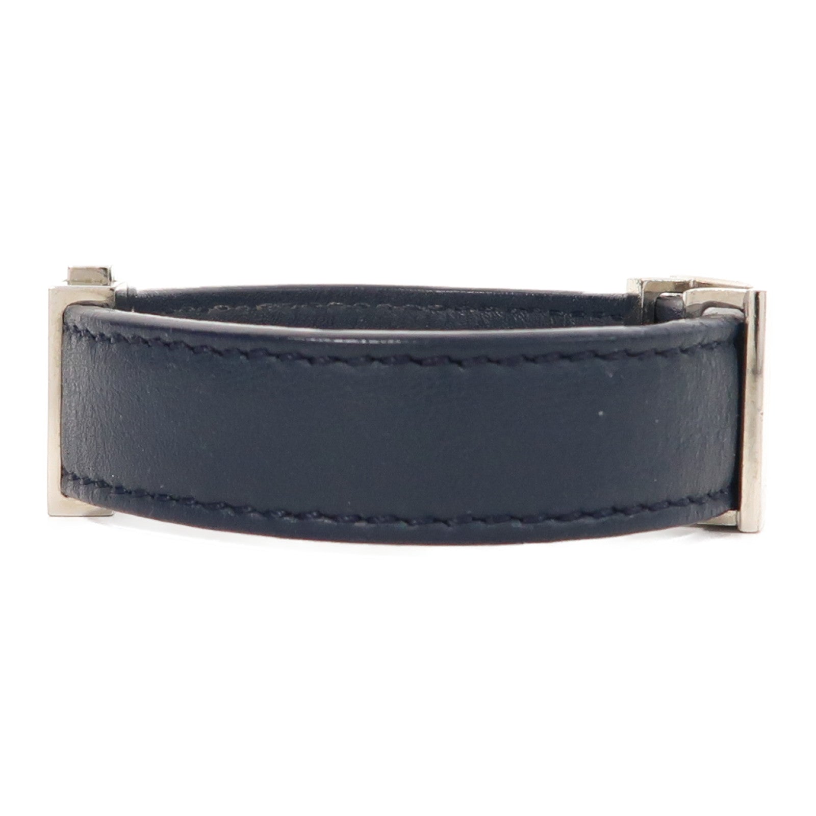 FENDI 【激減優惠】牛皮皮革Bracelet銀扣手鐲藍色