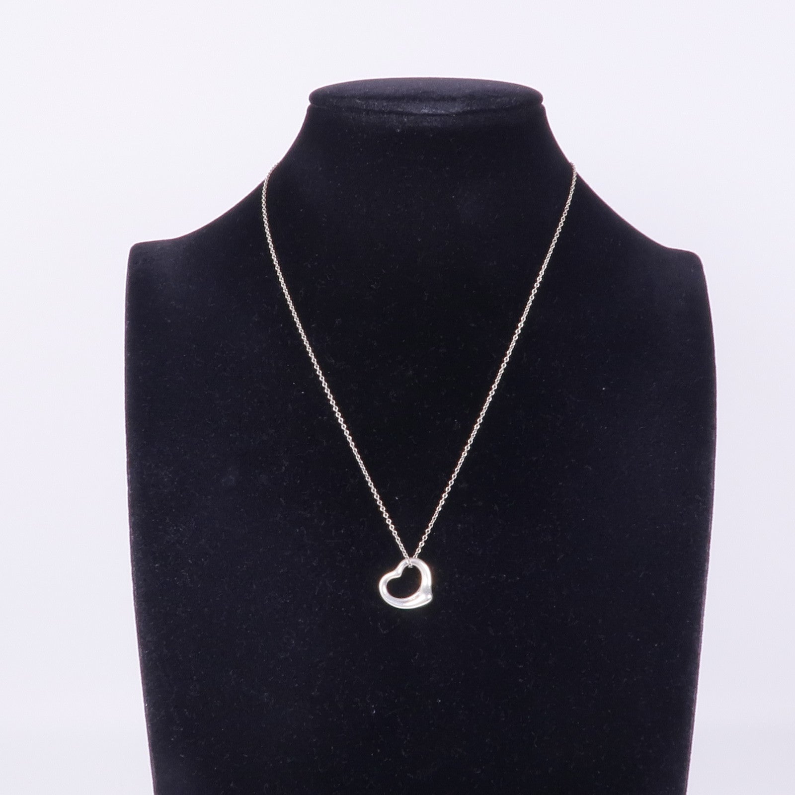 TIFFANY＆CO 925純銀Elsa Peretti Open Heart Pendant項鍊