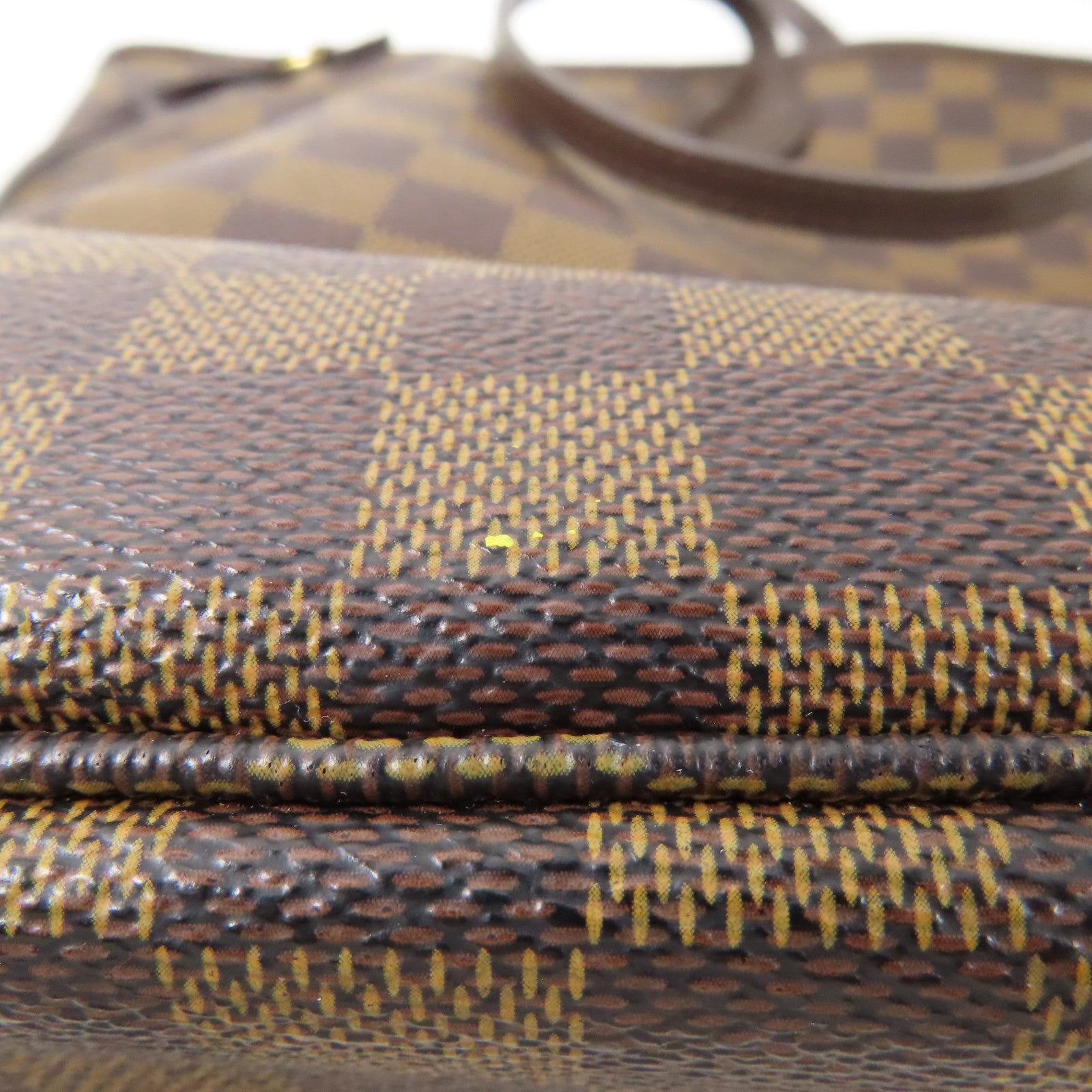 LOUIS VUITTON Damier Neverfull GM金扣手挽袋