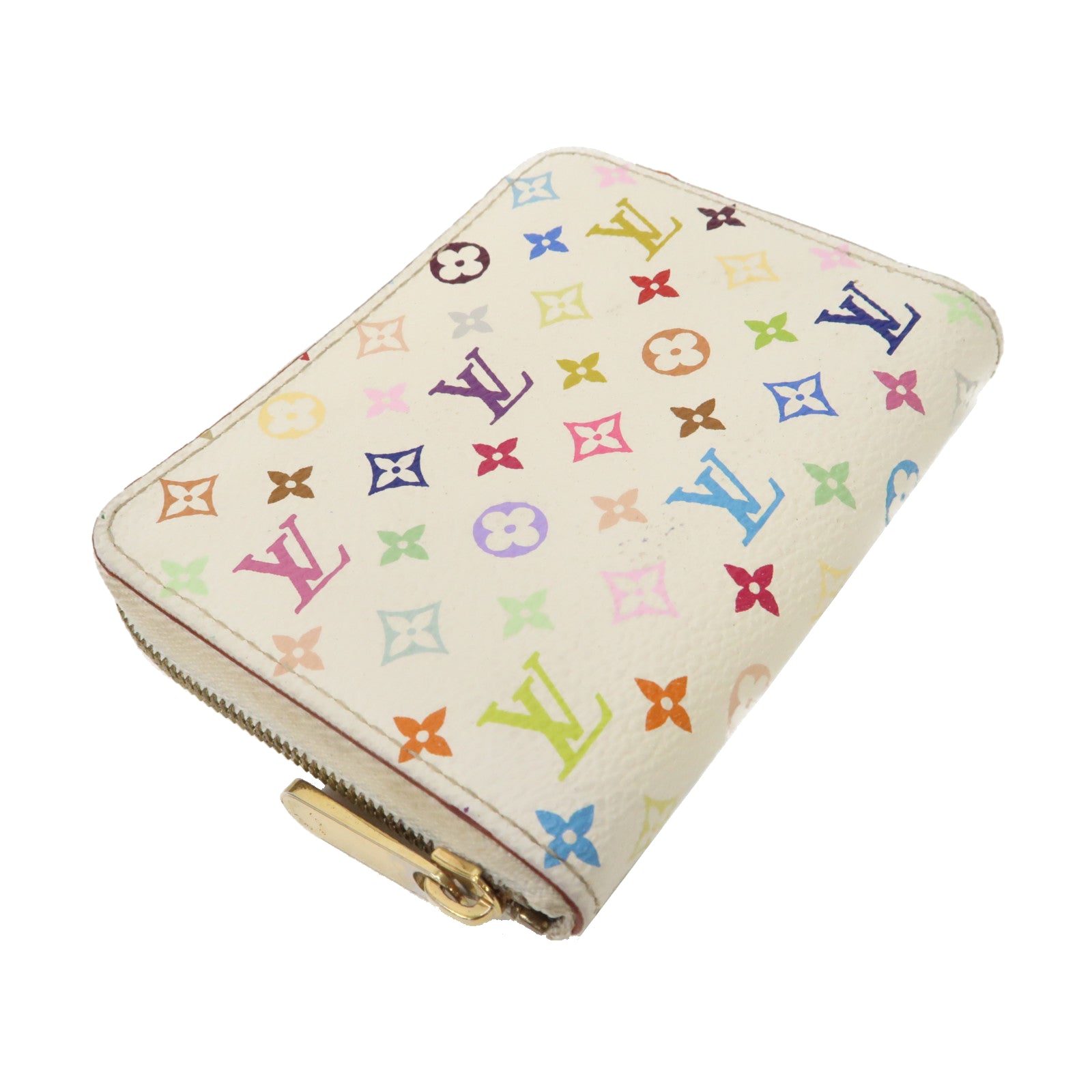 LOUIS VUITTON Monogram Multicolore Coin Case金扣零錢包白色/彩色
