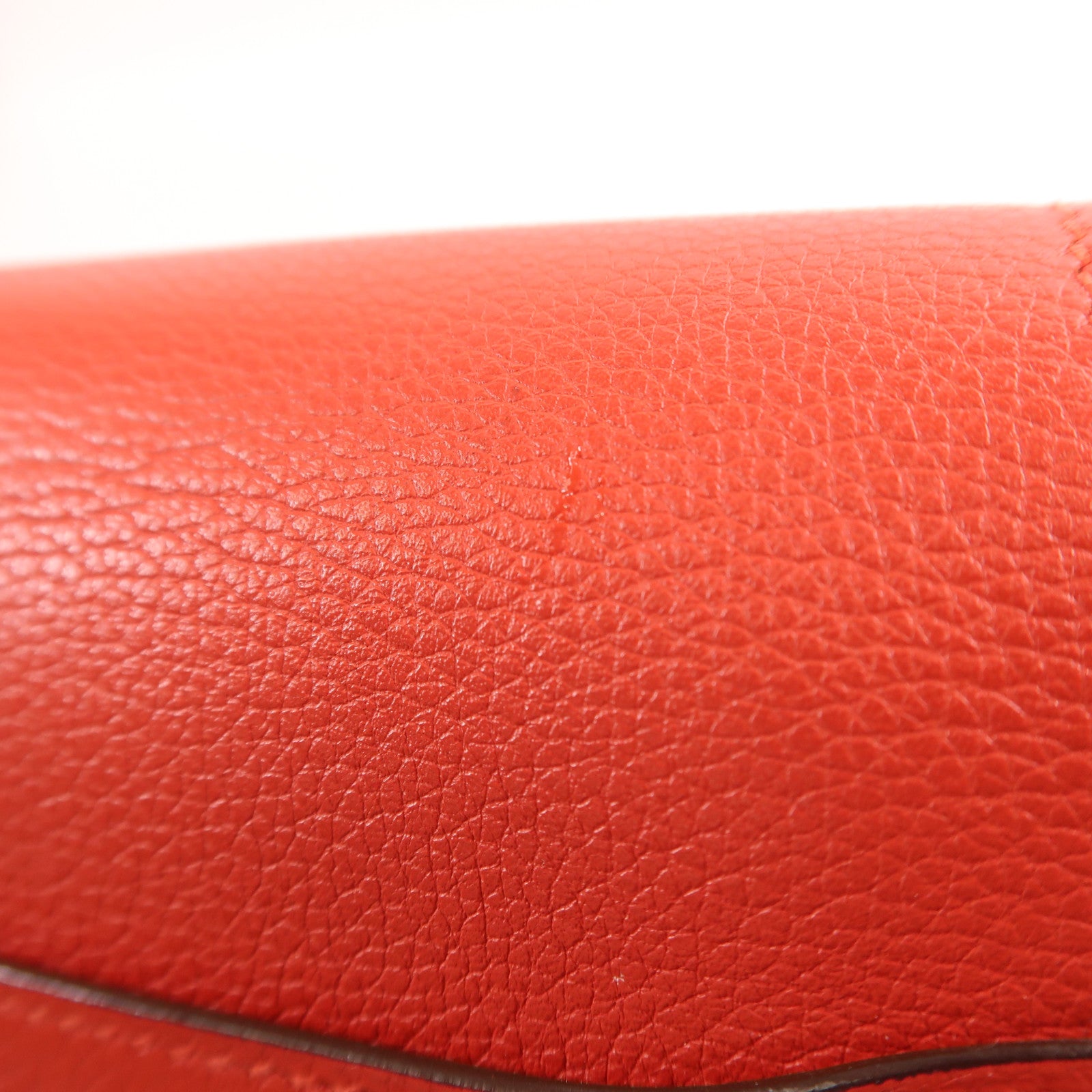 HERMES Evercolor皮革Roulis Mini金扣肩背袋Rouge Tomate