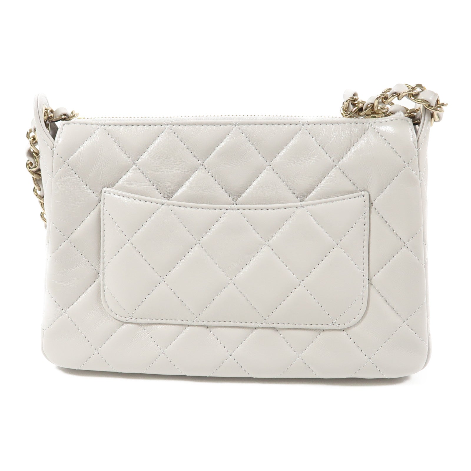 CHANEL 牛皮皮革Cluth With Chain金扣鏈帶肩背袋