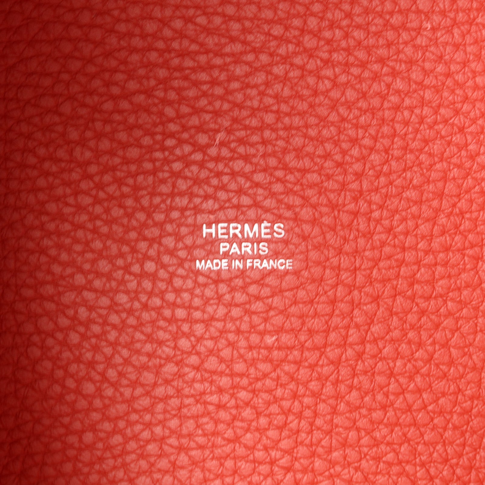 HERMES Clemence皮革Picotin GM手挽袋Rouge Pivoine