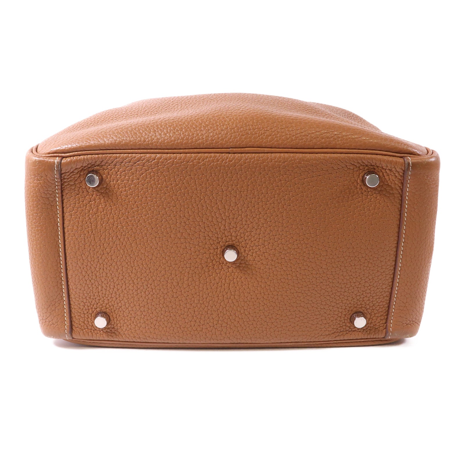 HERMES 【激減優惠】Clemence皮革Lindy 30銀扣手挽肩背兩用袋Gold