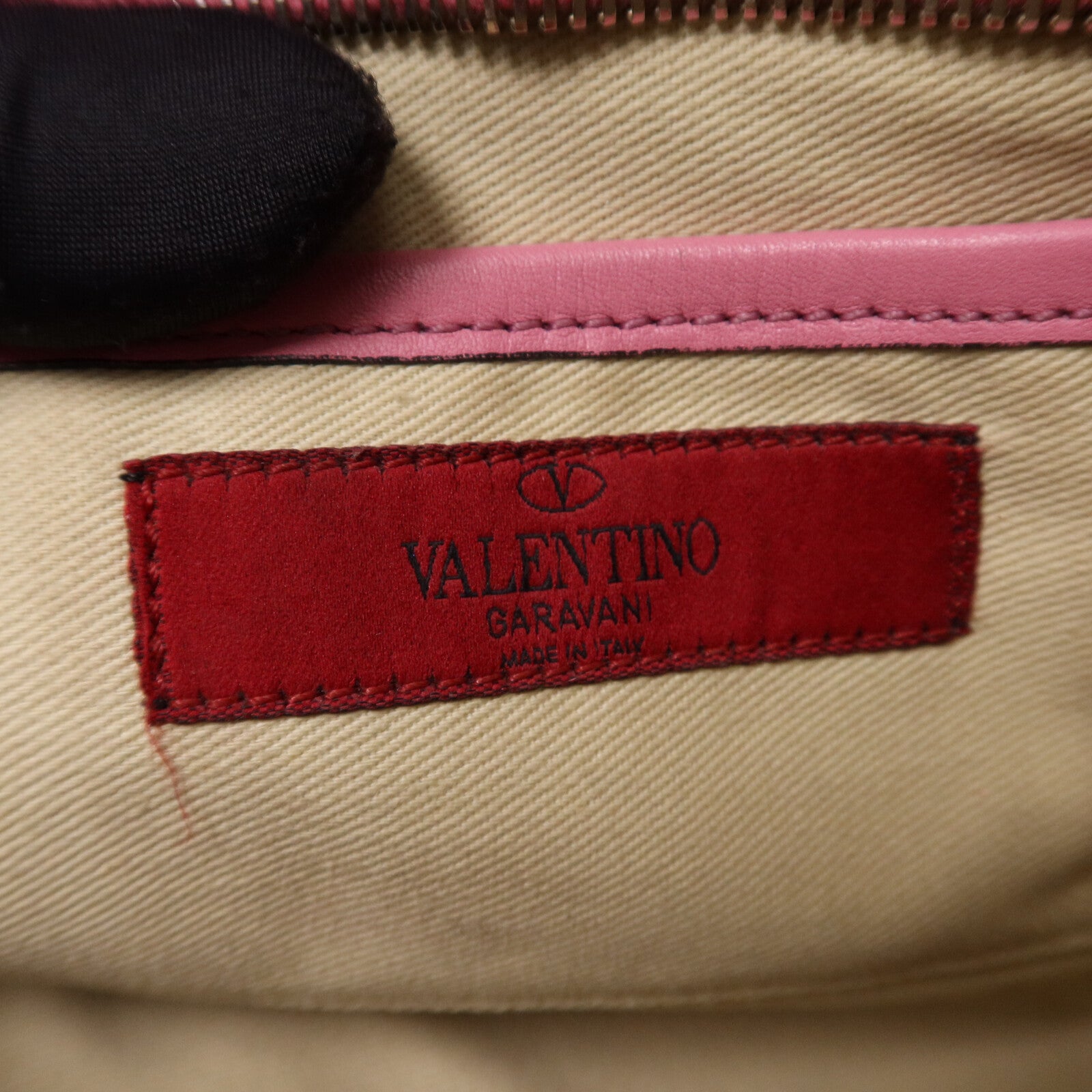 Valentino 【激減優惠】牛皮皮革Rockstud 2Way Bag金扣鏈帶手挽肩背兩用袋