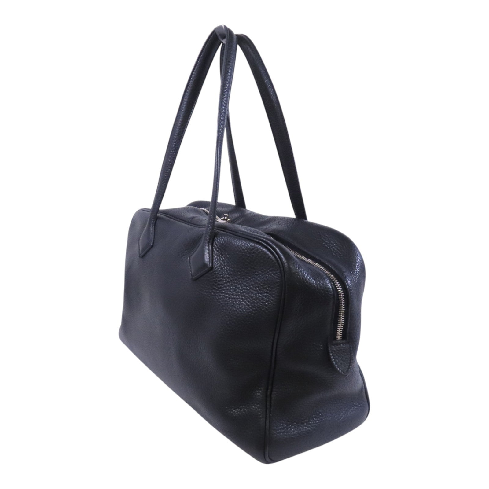 HERMES Clemence皮革Victoria 35銀扣手挽袋