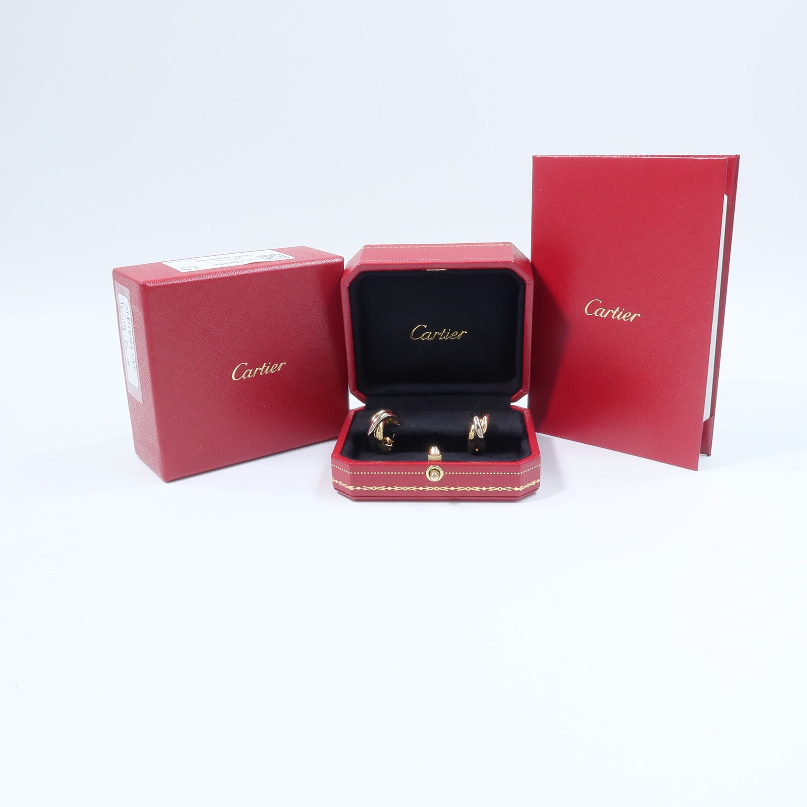 CARTIER 18K玫瑰金/黃金/白金Trinity Earrings耳環