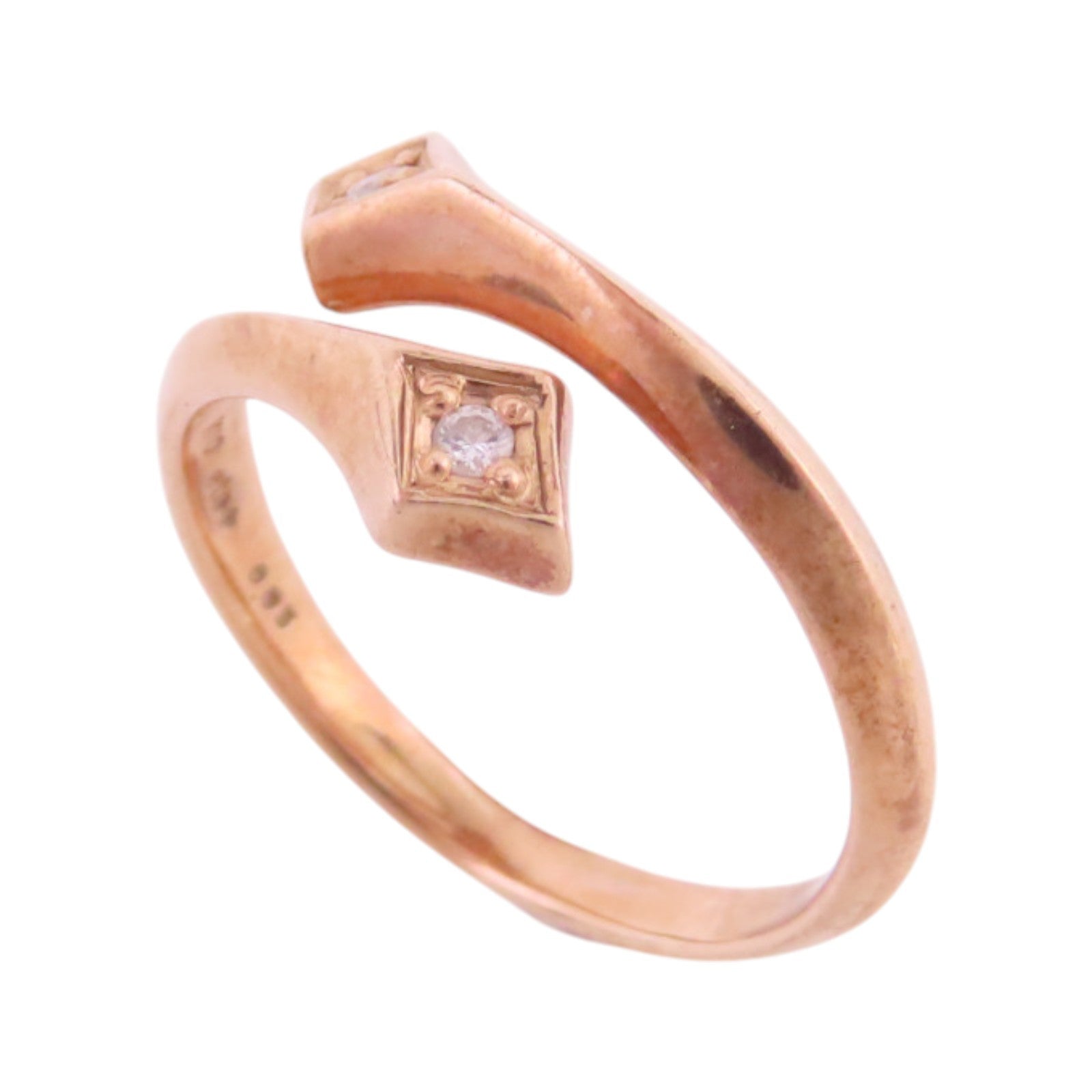 JEWELRY 【激減優惠】10K玫瑰金/鑽石Diamond Ring戒指US#6.5