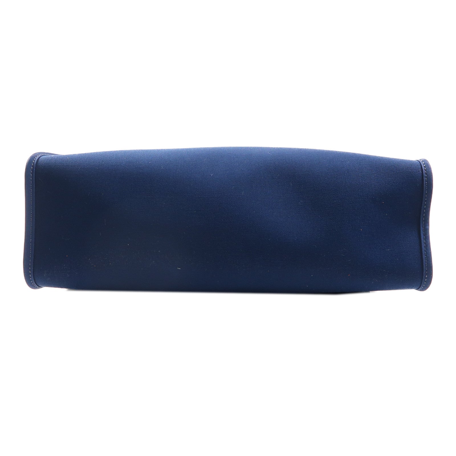 HERMES 帆布/皮革Herbag PM銀扣手挽肩背兩用袋Bleu Agate深藍色/Rouge H紅色