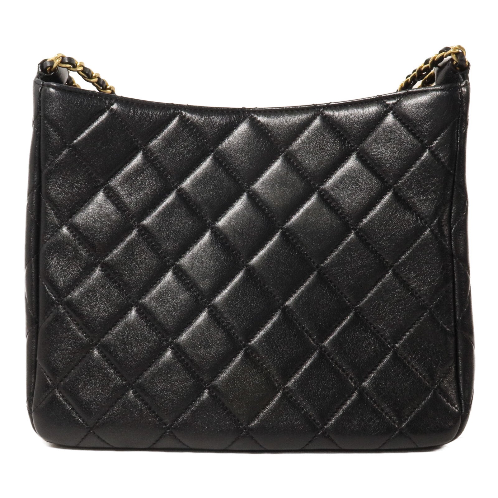 CHANEL 牛皮皮革Hobo bag鏈帶肩背袋