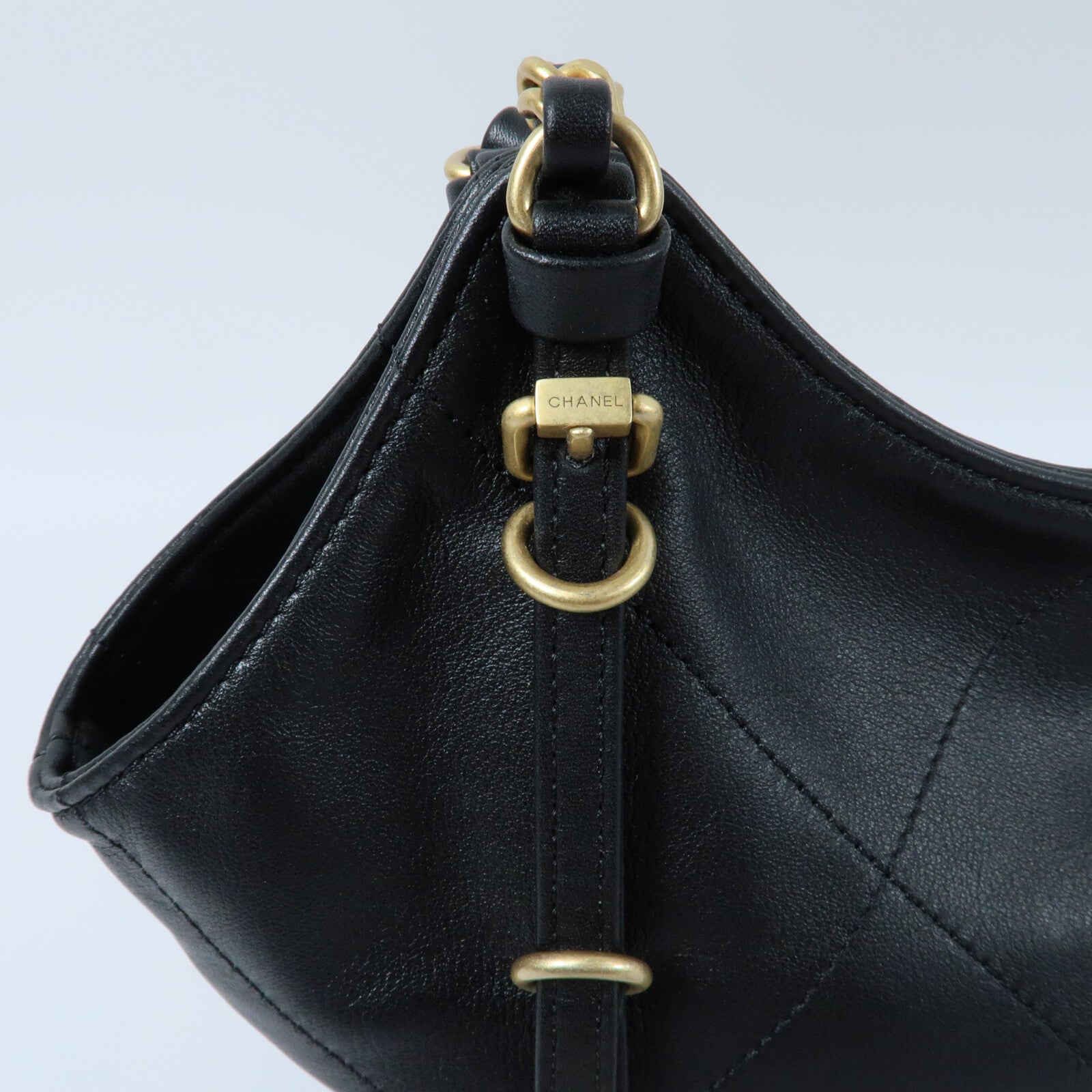 CHANEL 【激減優惠】牛皮皮革Small Chain Tote金扣鏈帶手挽袋