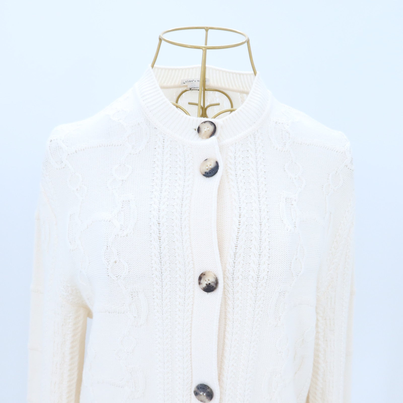 HERMES Wool/Cashmere Cardigan針織
