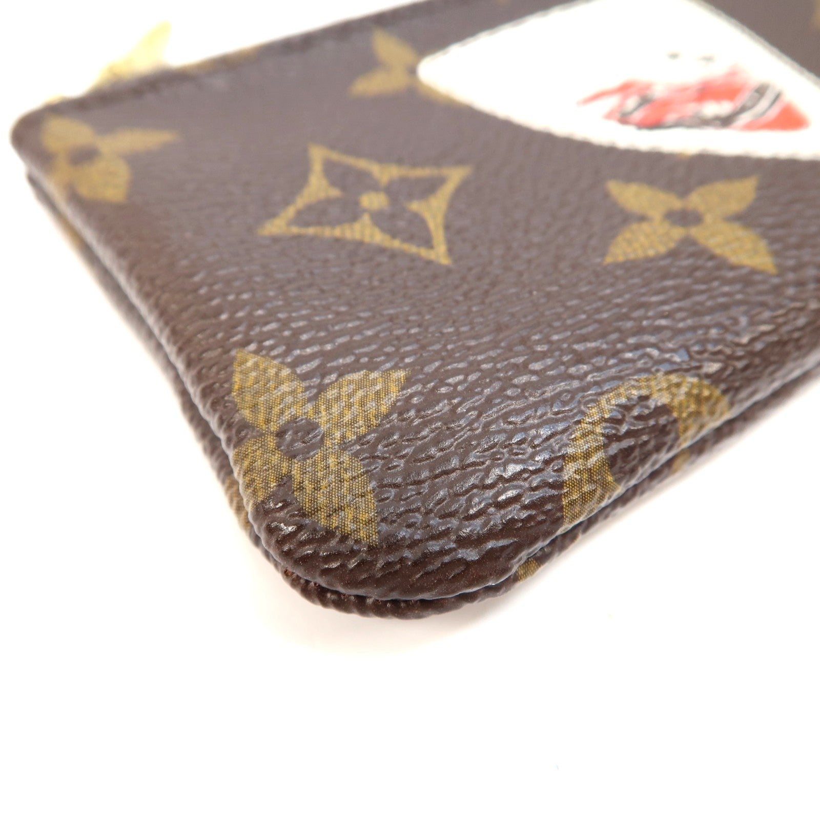 LOUIS VUITTON Monogram Coin Case金扣零錢包棕色