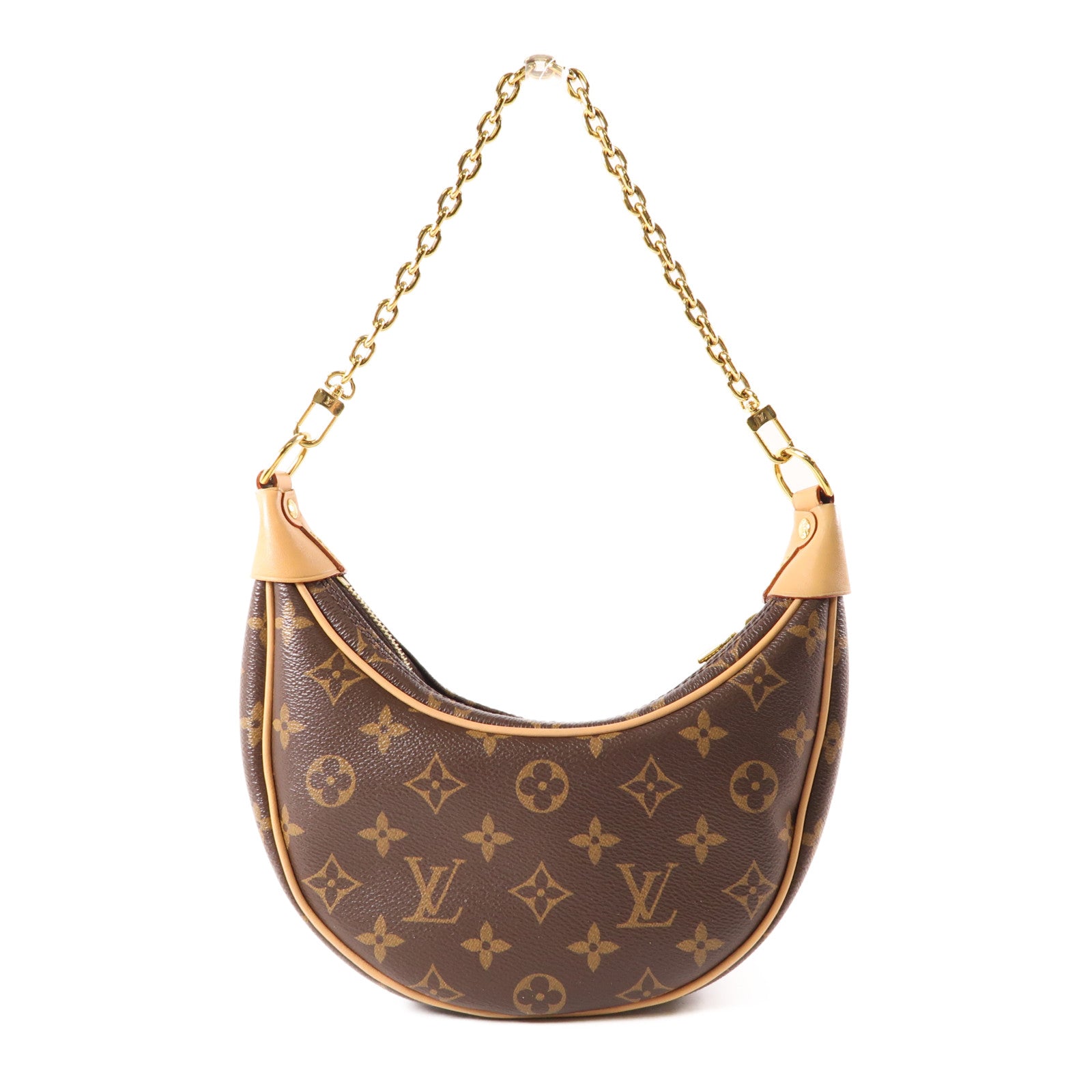 LOUIS VUITTON Monogram Loop金扣肩背袋棕色