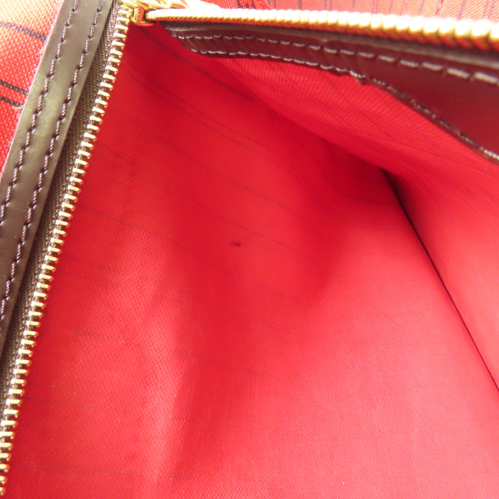 LOUIS VUITTON Damier Neverfull GM金扣手挽袋