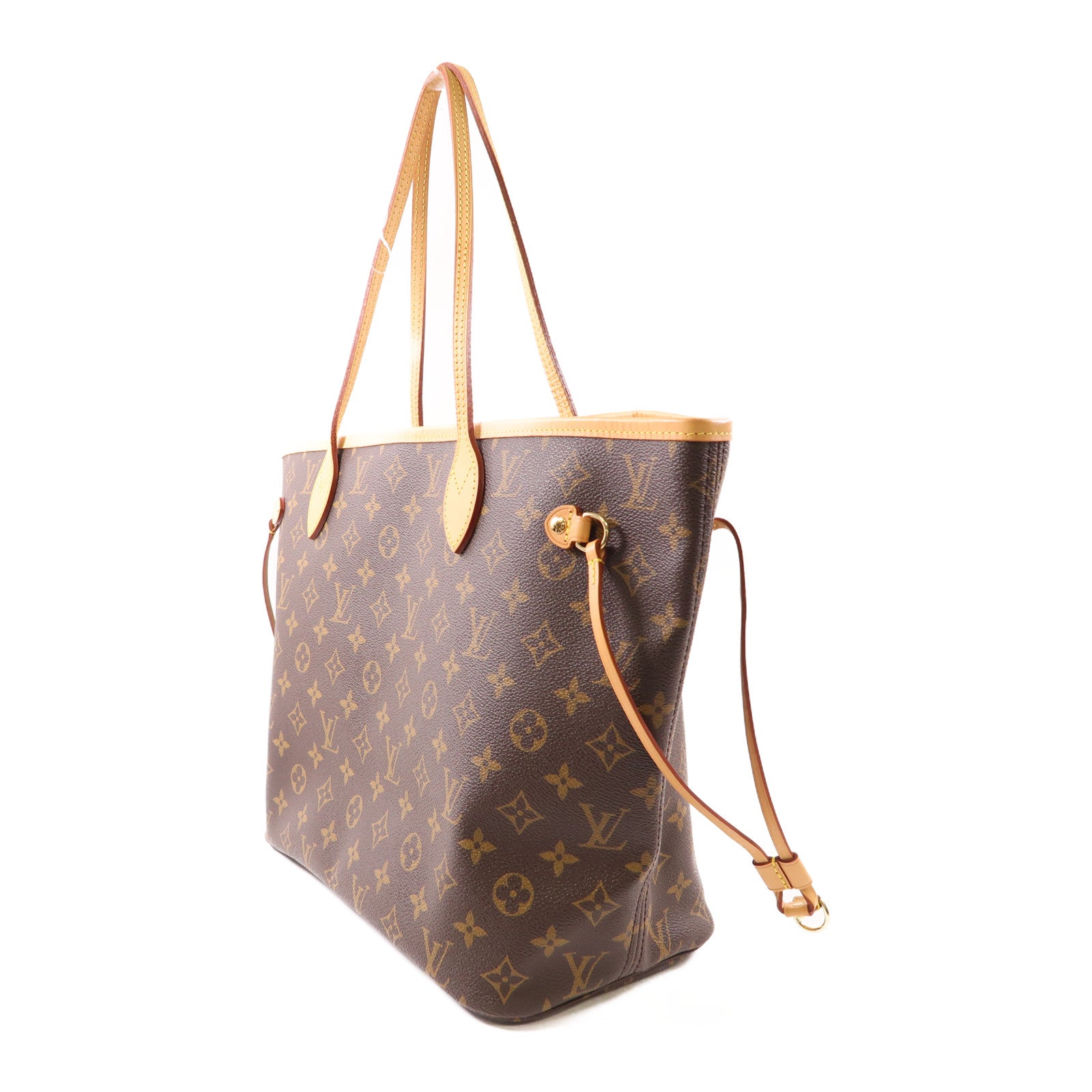 LOUIS VUITTON Monogram Neverfull MM金扣肩背袋手挽袋
