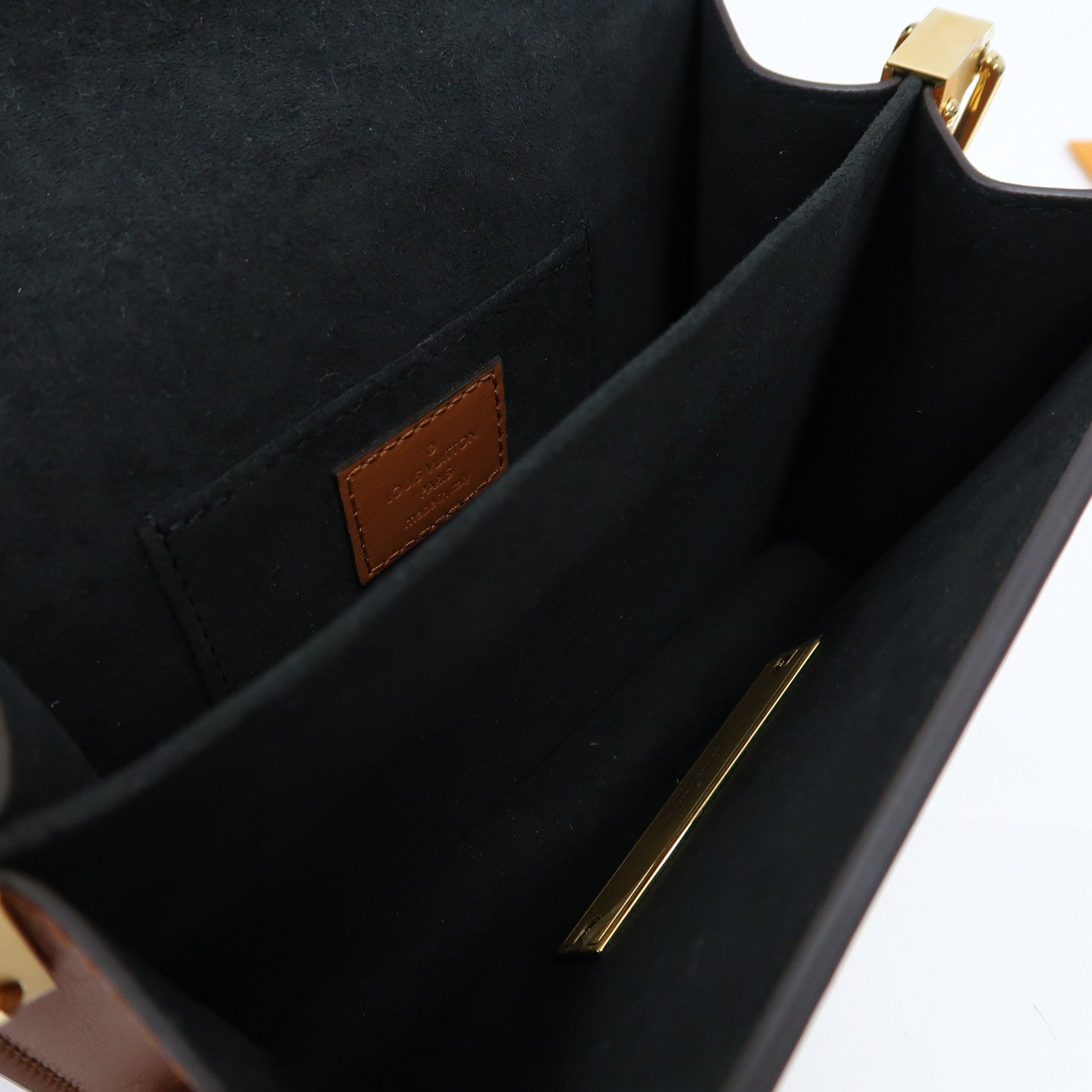 LOUIS VUITTON Monogram Reverse Mini Dauphine金扣肩背袋啡色