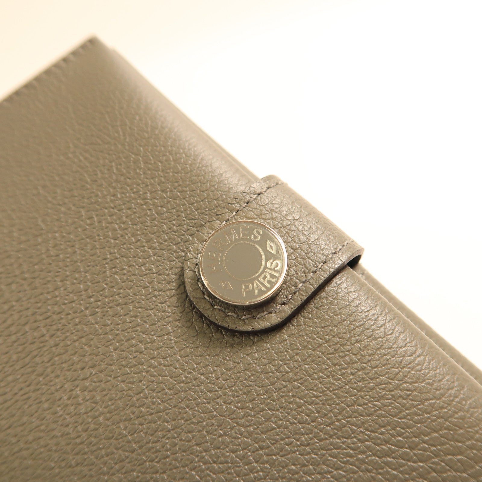 HERMES 【激減優惠】Evercolor皮革R.M.S Passport Holder護照套Gris Meyer