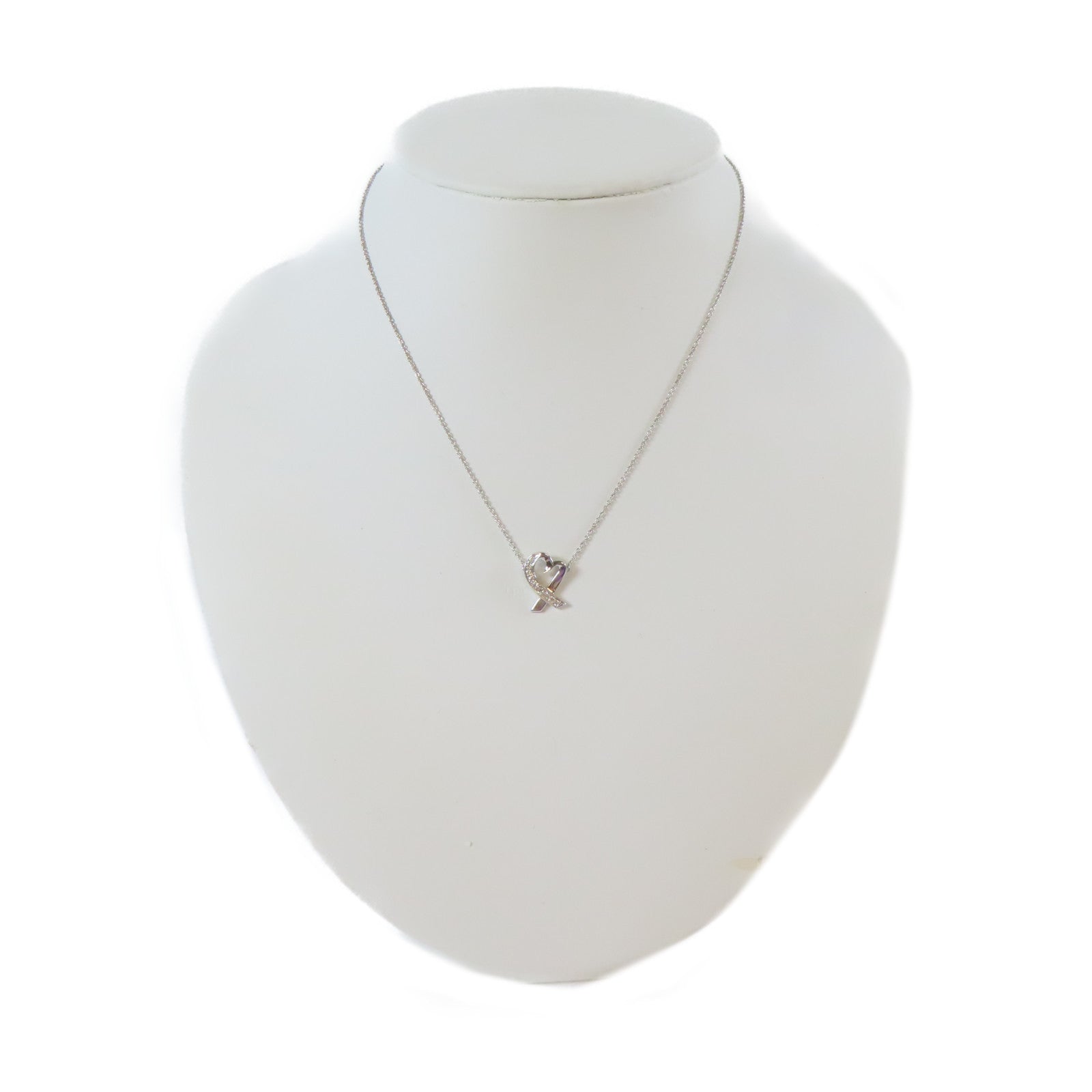 TIFFANY＆CO 【激減優惠】18K白金Loving Heart Pendant項鍊#40cm