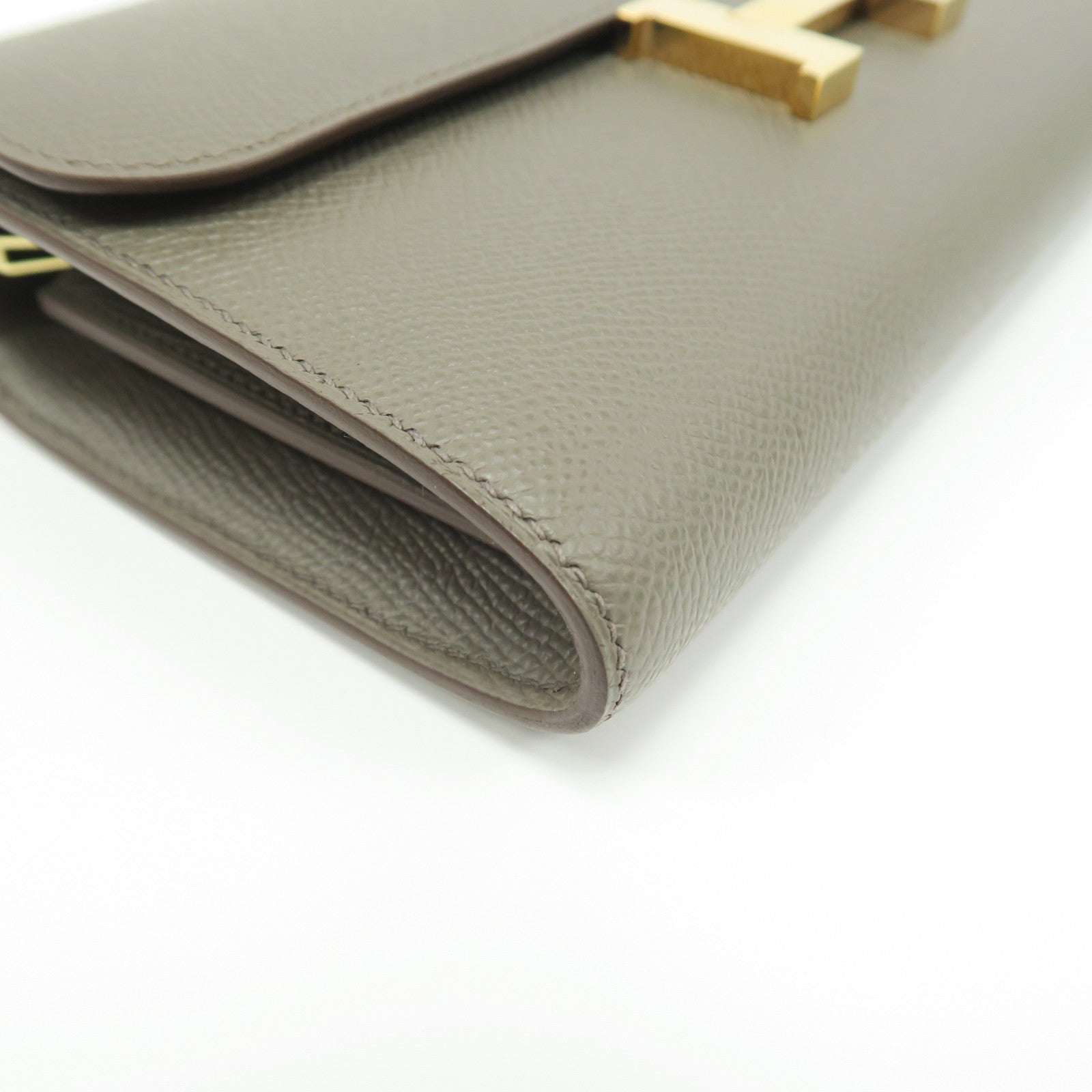 HERMES Veau Epsom皮革Constance To Go金扣肩背袋錫灰色