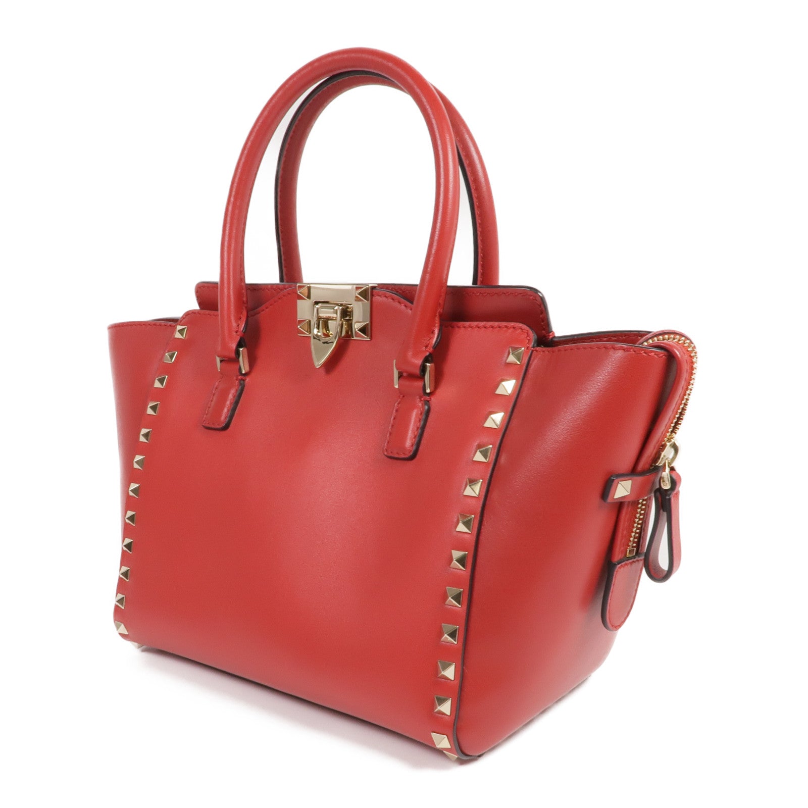 Valentino 牛皮皮革2way Shoulder Bag金扣手挽肩背兩用袋